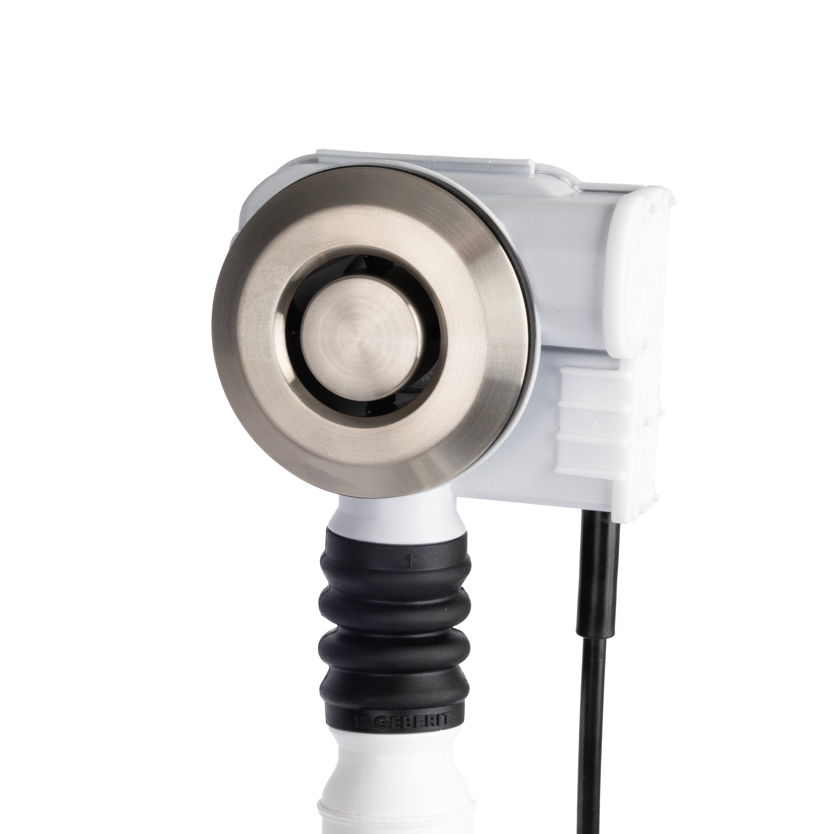 Maax Push Button Cable-Operated Waste and Overflow with Flexible Neck, 33 in. Cable, Complete Kit