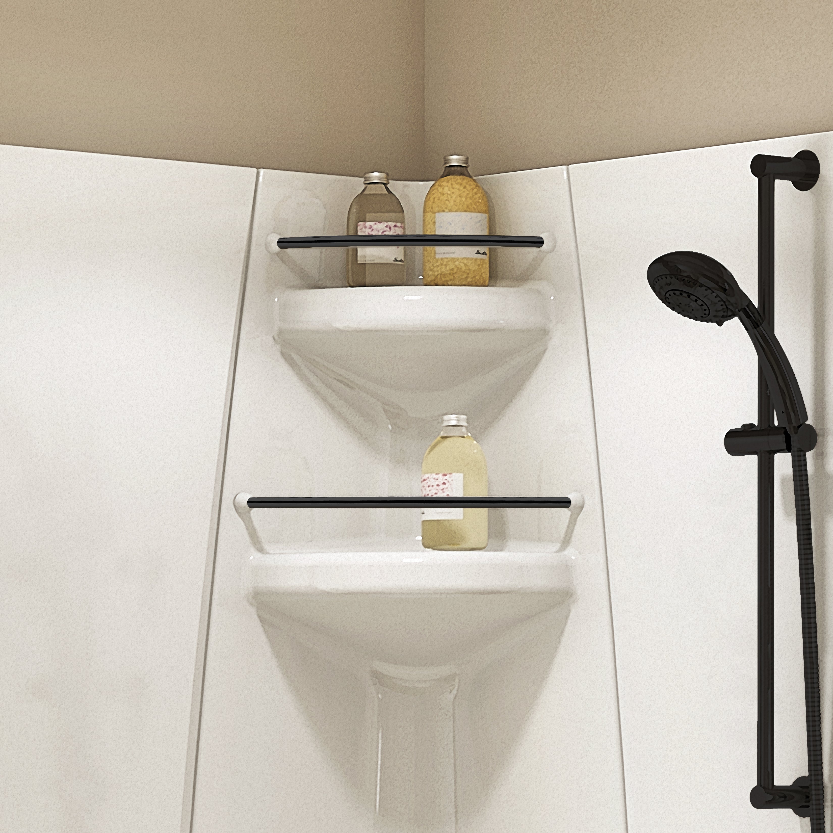 Maax Freestyle 37 Round 37 x 37 Acrylic Corner Center Drain Two-Piece Shower