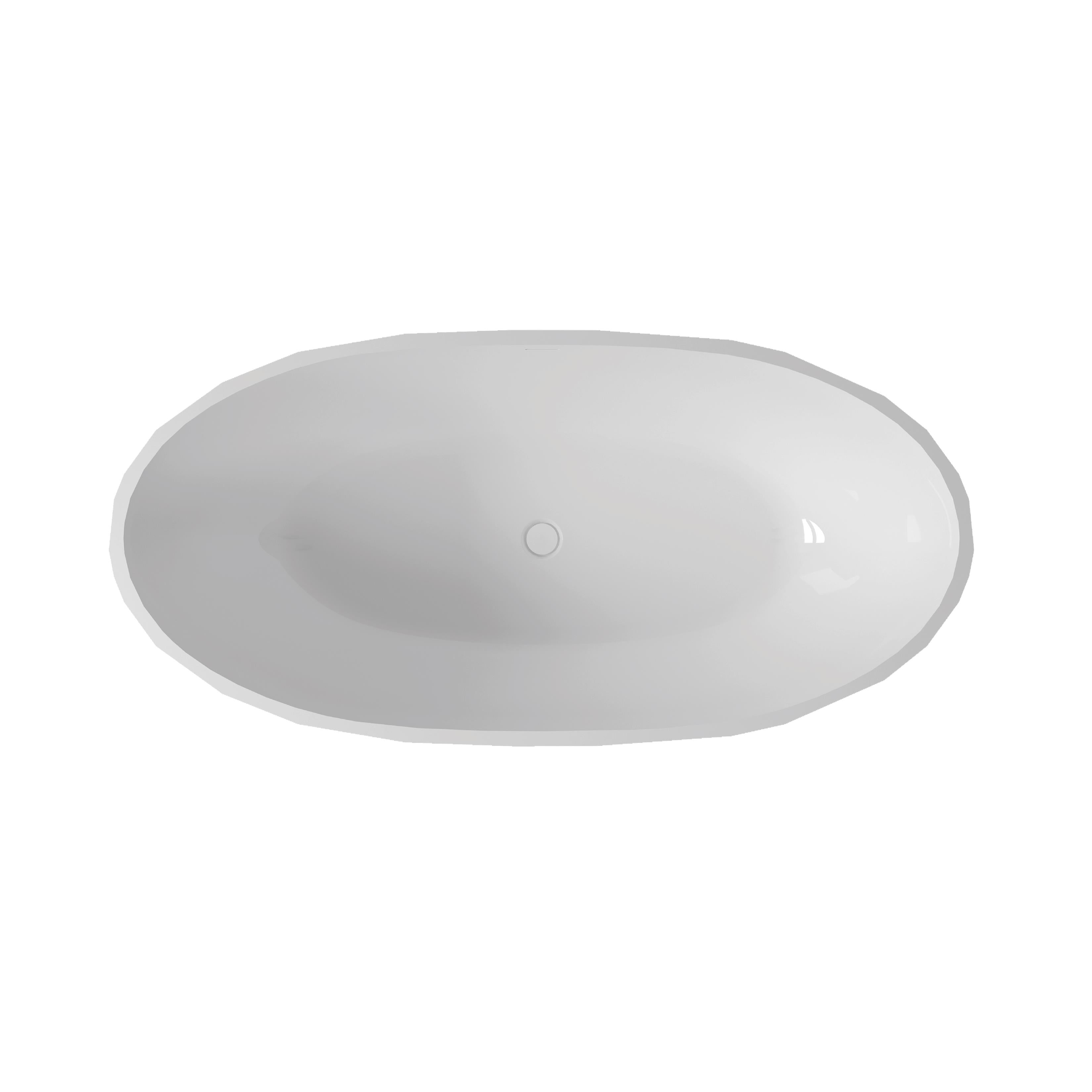 Maax Fura 6732 Acrylic Freestanding Center Drain Bathtub