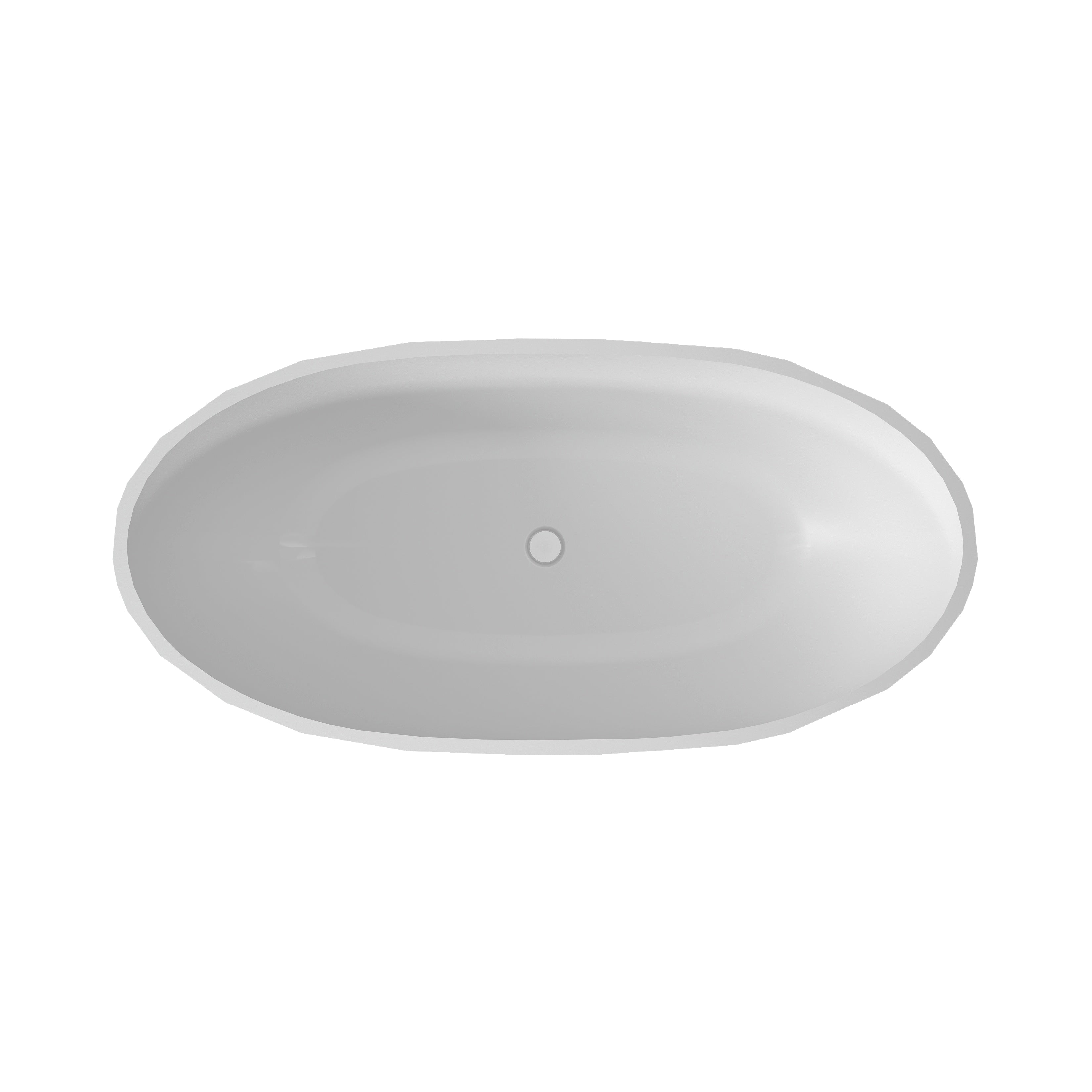 Maax Fura Matte 6732 Acrylic Freestanding Center Drain Bathtub in Matte White