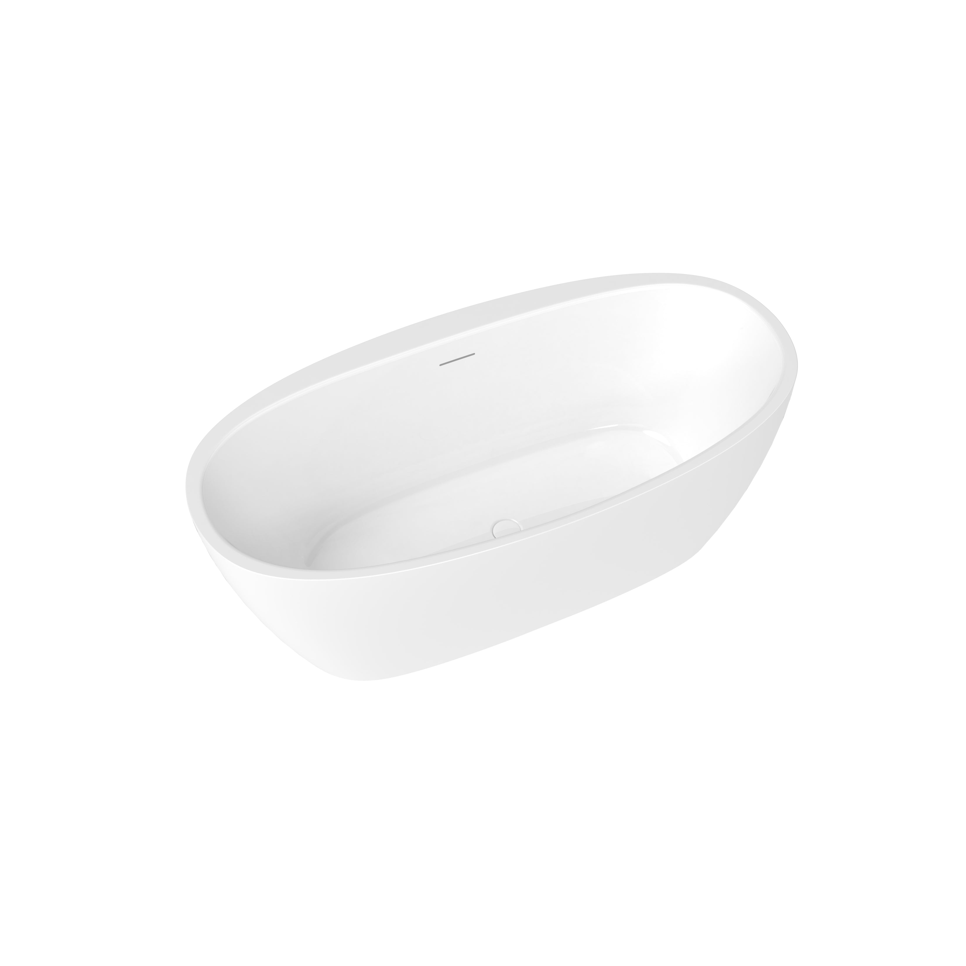 Maax Hatto 6732 Acrylic Freestanding Center Drain Bathtub