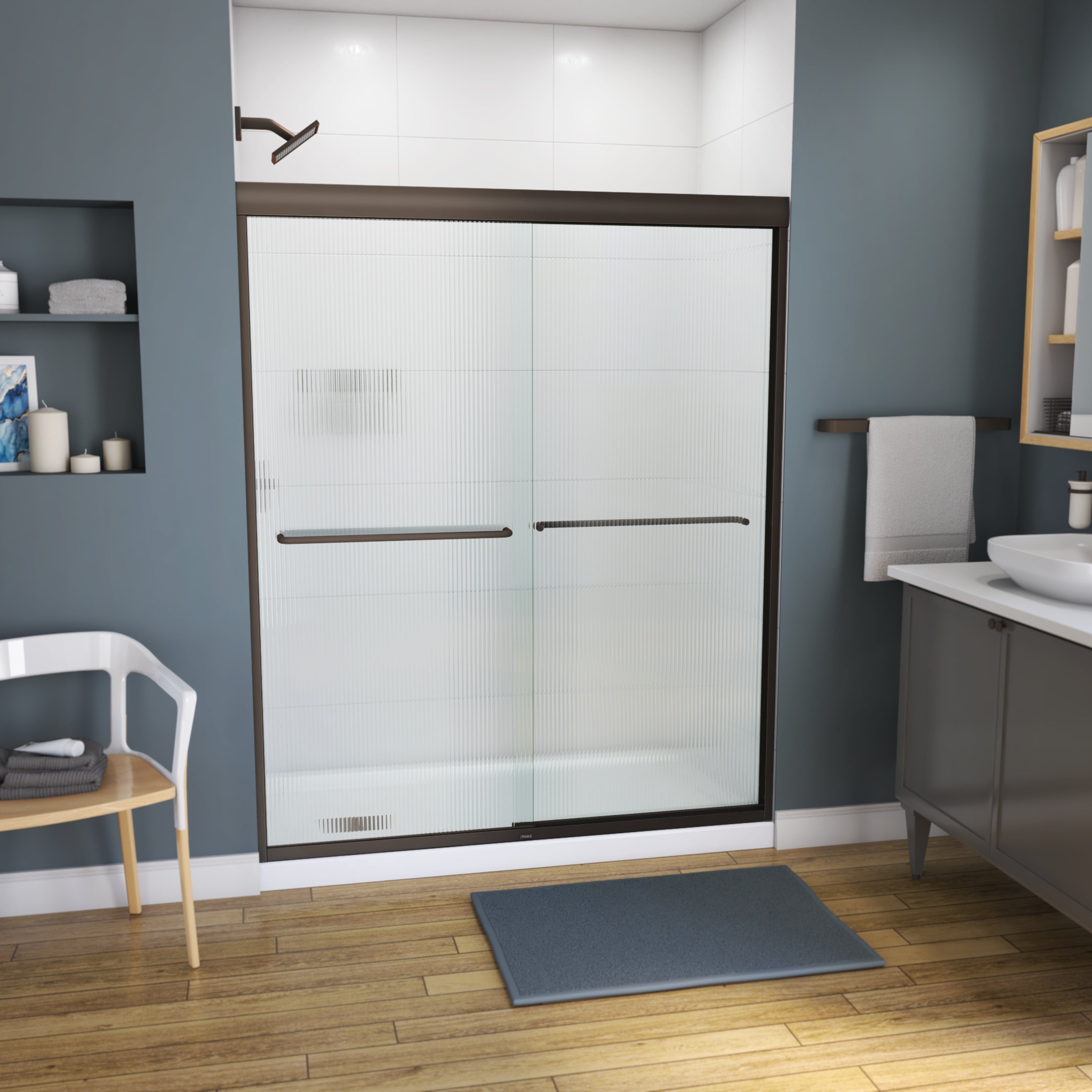 Maax Kameleon 55-59 x 71 in. 6 mm Bypass Shower Door
