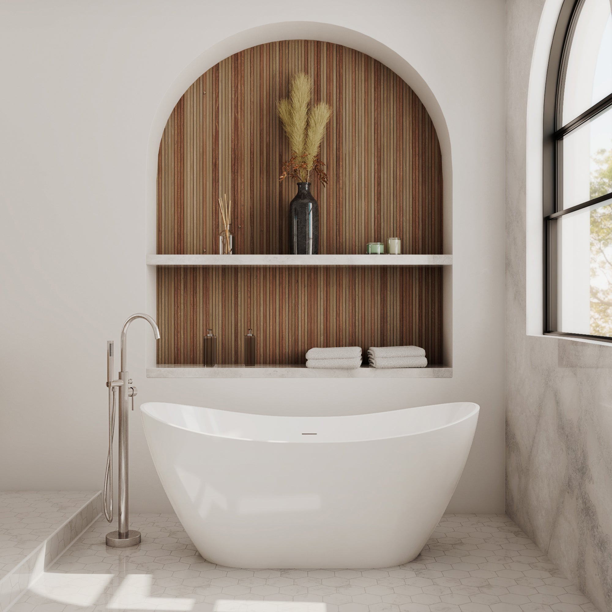 Maax Linosa Freestanding Tub Faucet with Handshower