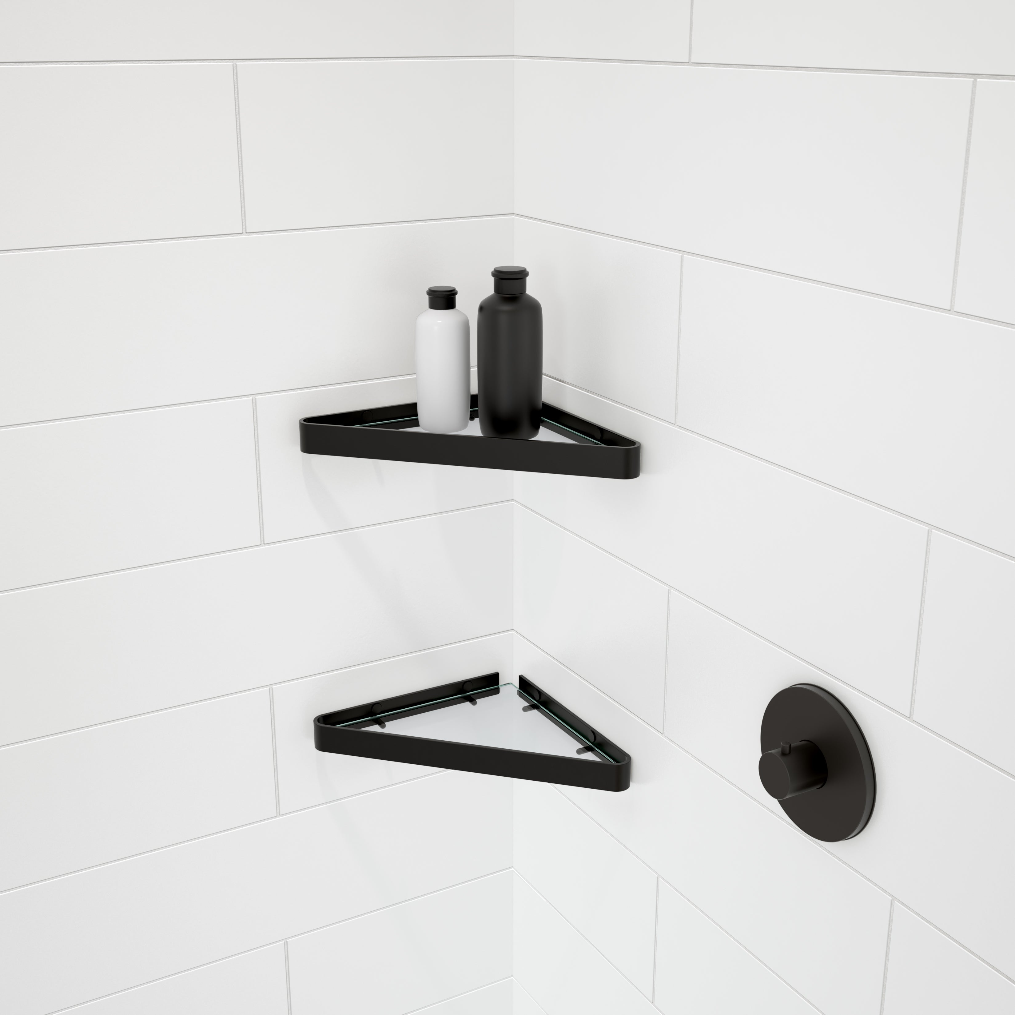 Maax Manhattan Corner Shelf with Glass