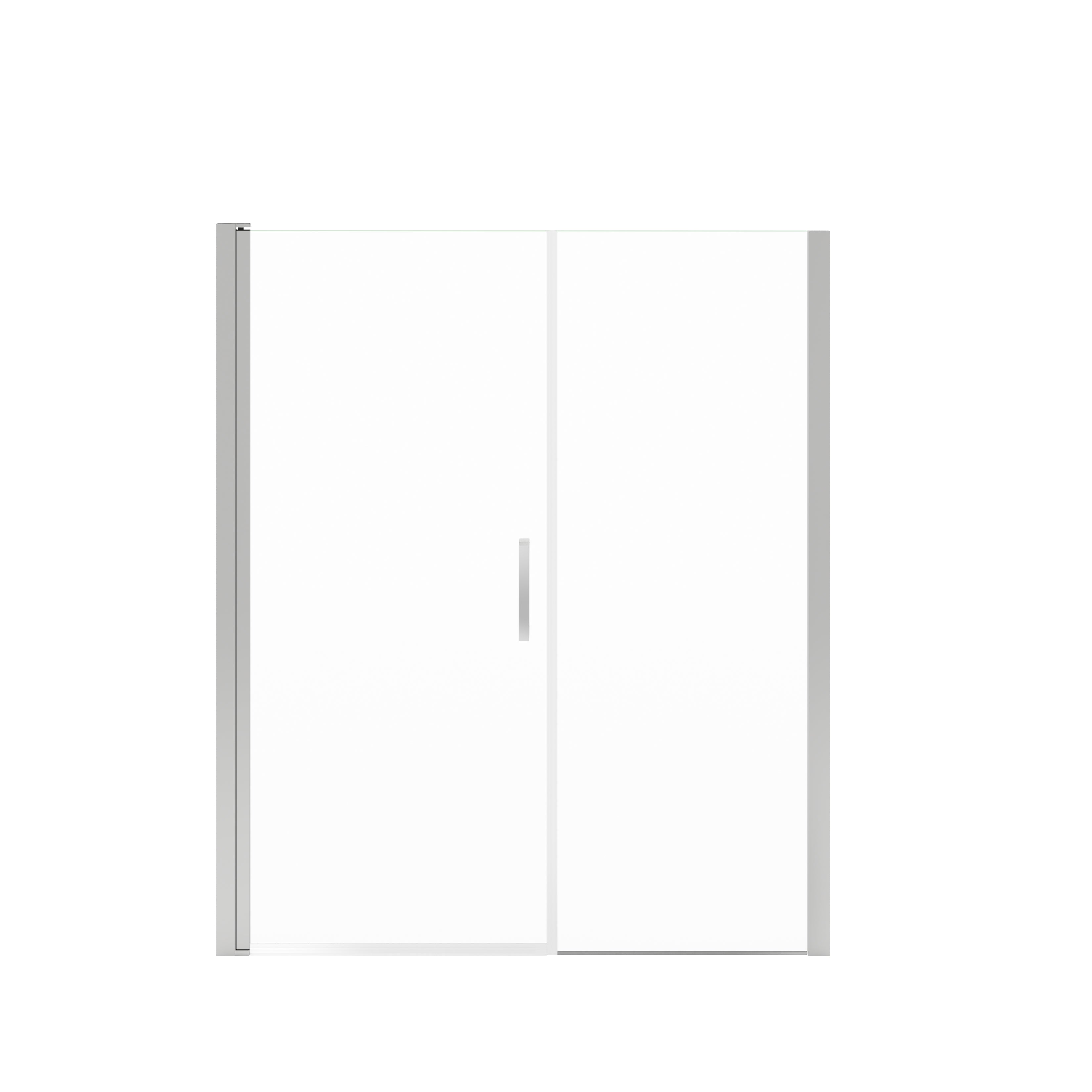 Maax Manhattan 55-57 x 68 in. 6 mm Pivot Shower Door for Alcove Installation with Clear glass