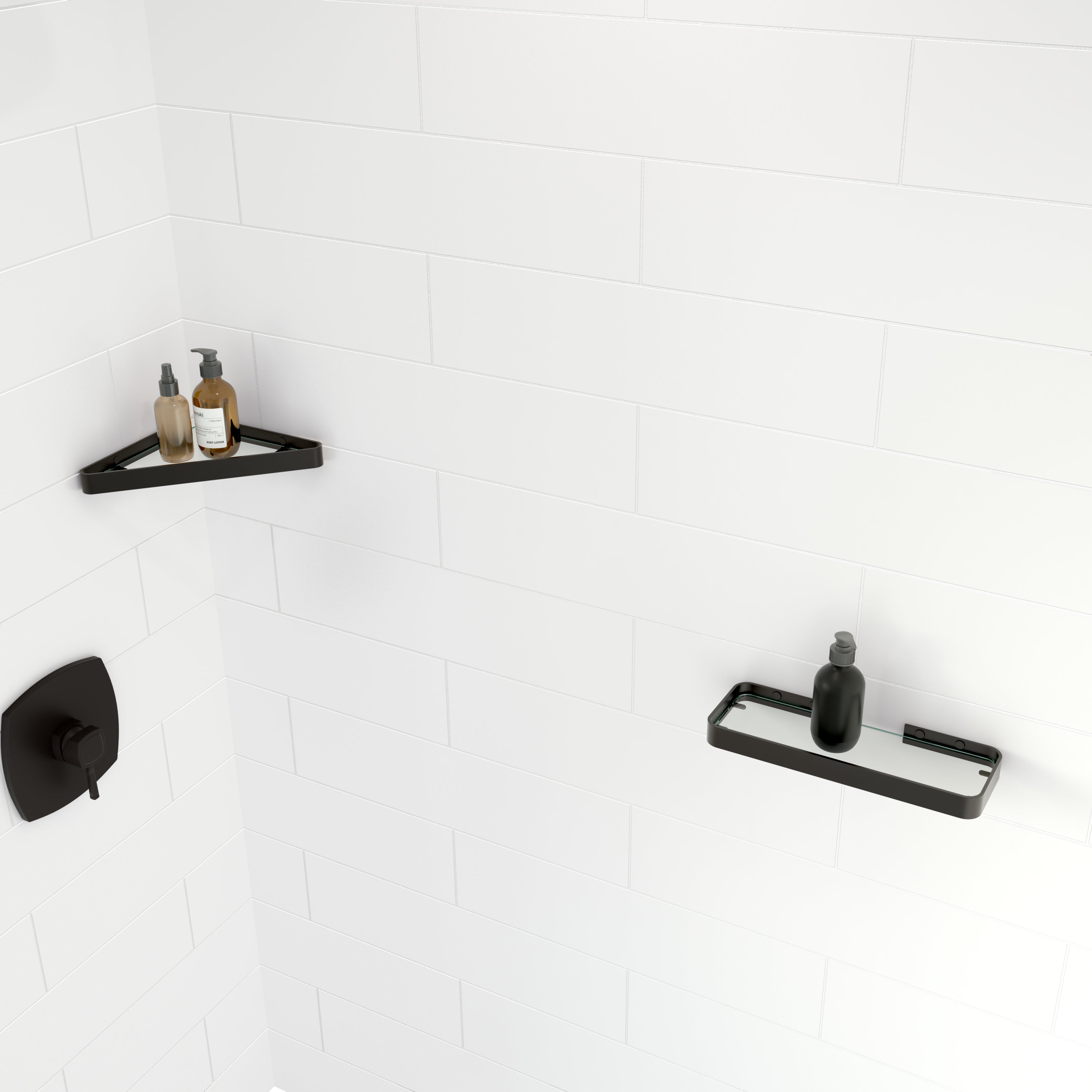 Maax Manhattan Rectangular Shelf with Glass