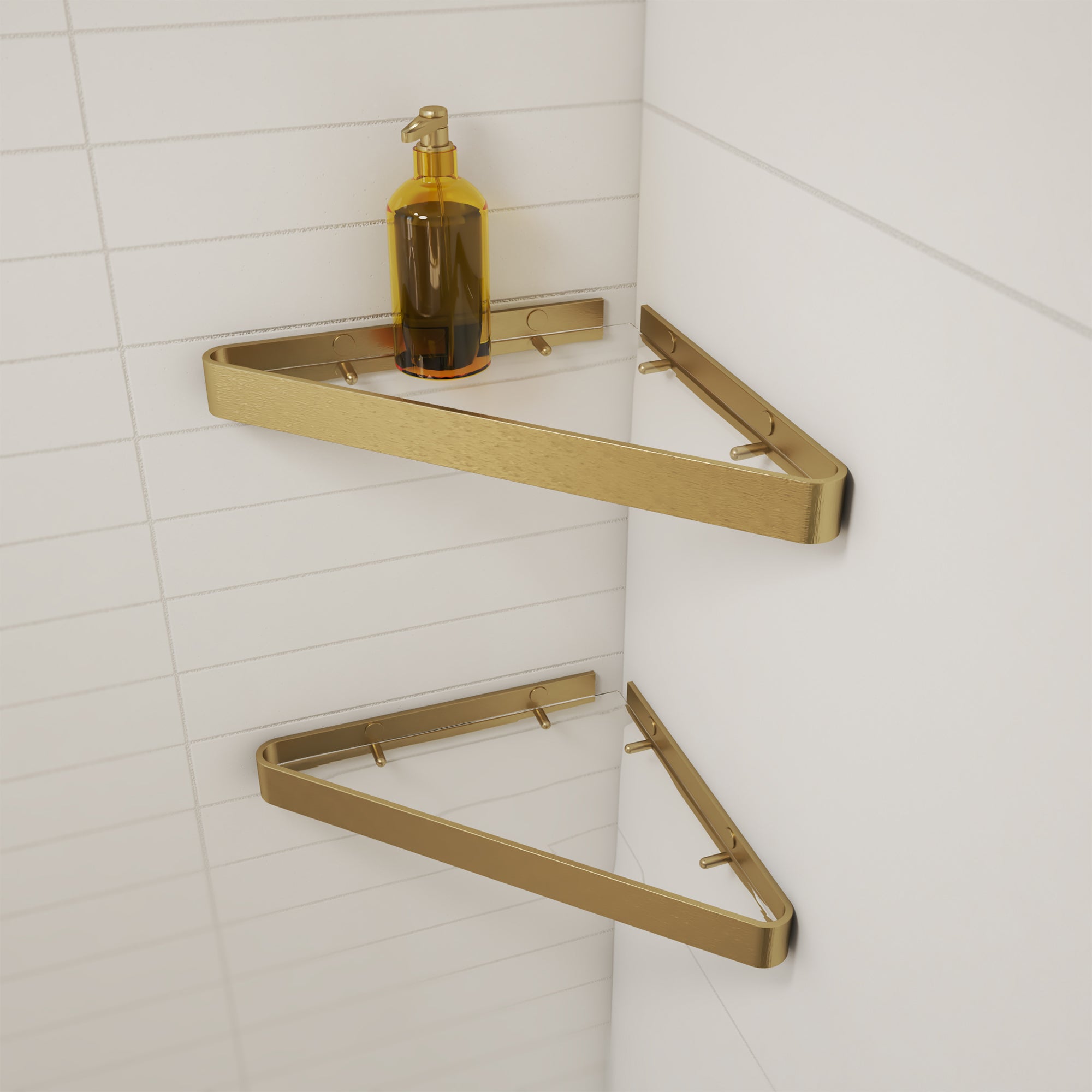 Maax Manhattan Corner Shelf with Glass