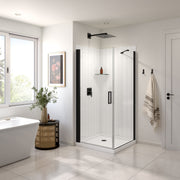 Maax Manhattan Square 36 x 36 x 72 in. 6mm Pivot Shower Door for Corner Installation with Clear glass