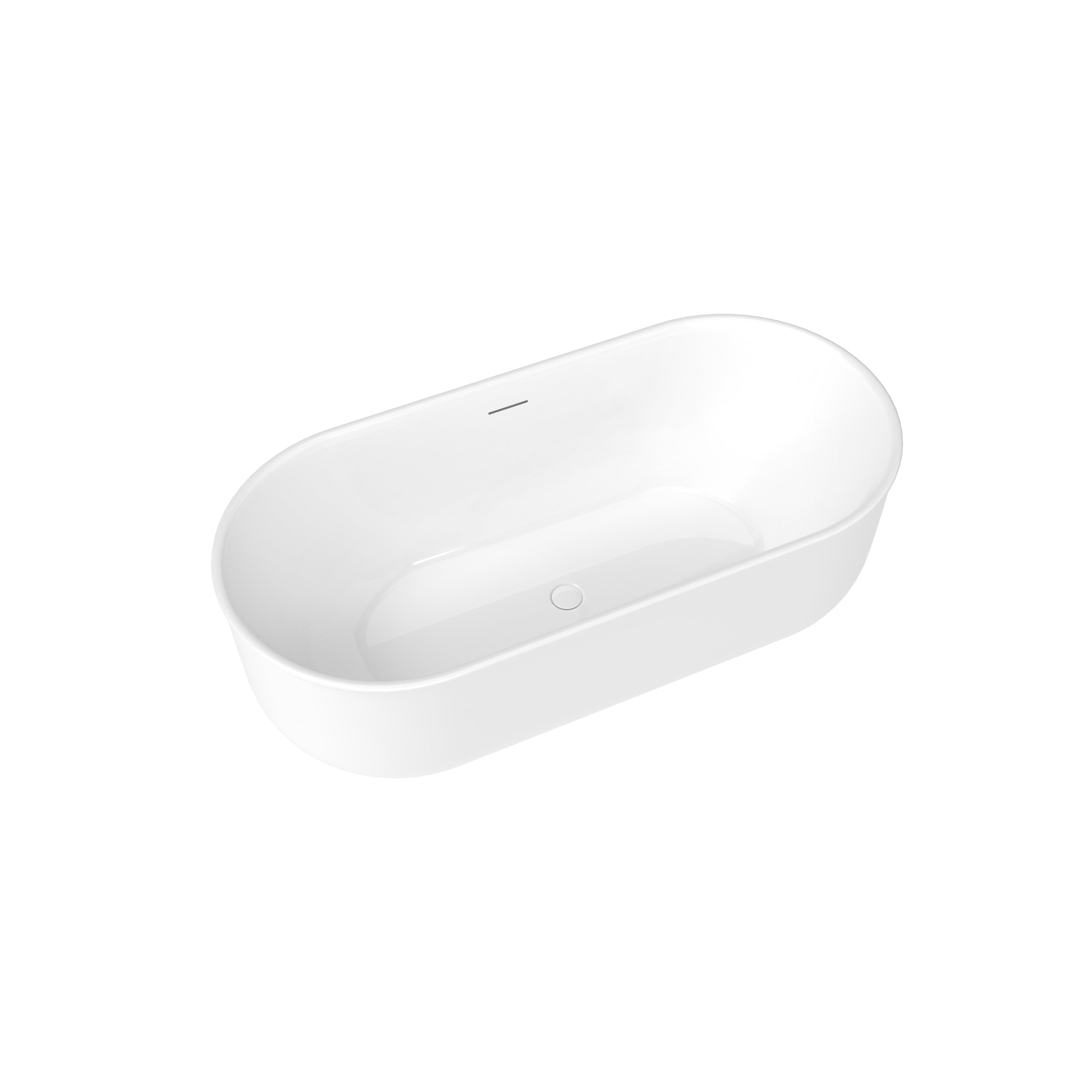 Maax Ommu 6732 Acrylic Freestanding Center Drain Bathtub
