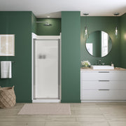 Maax Polar Pivot 29-30 ¾ x 64 ½ in. Pivot Shower Door for Alcove Installation with Raindrop glass in Chrome