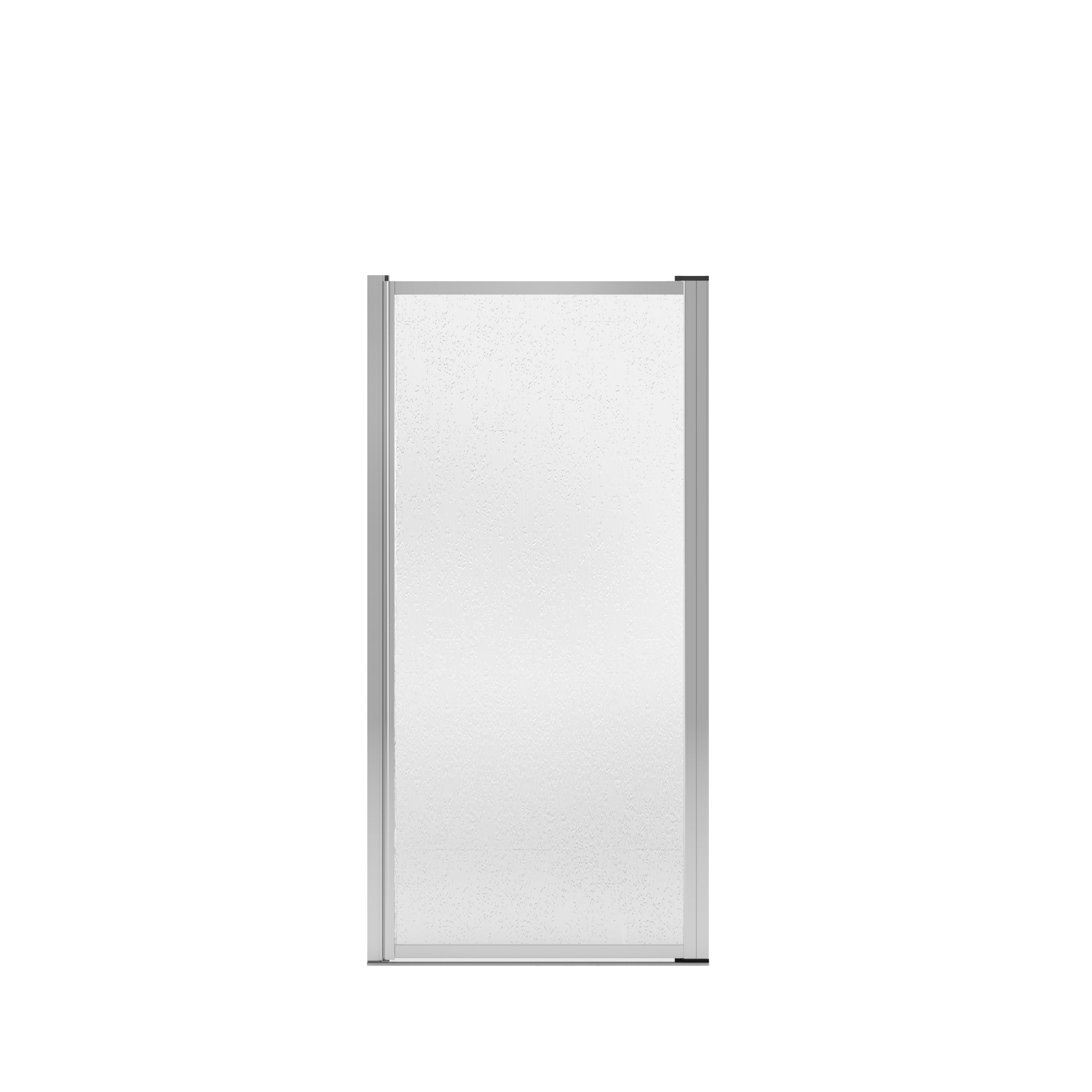 Maax Polar Pivot 27-28 ¾ x 64 ½ in. Pivot Shower Door for Alcove Installation with Raindrop glass in Chrome