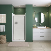 Maax Polar Pivot 31-32 ¾ x 64 ½ in. Pivot Shower Door for Alcove Installation with Raindrop glass in Chrome