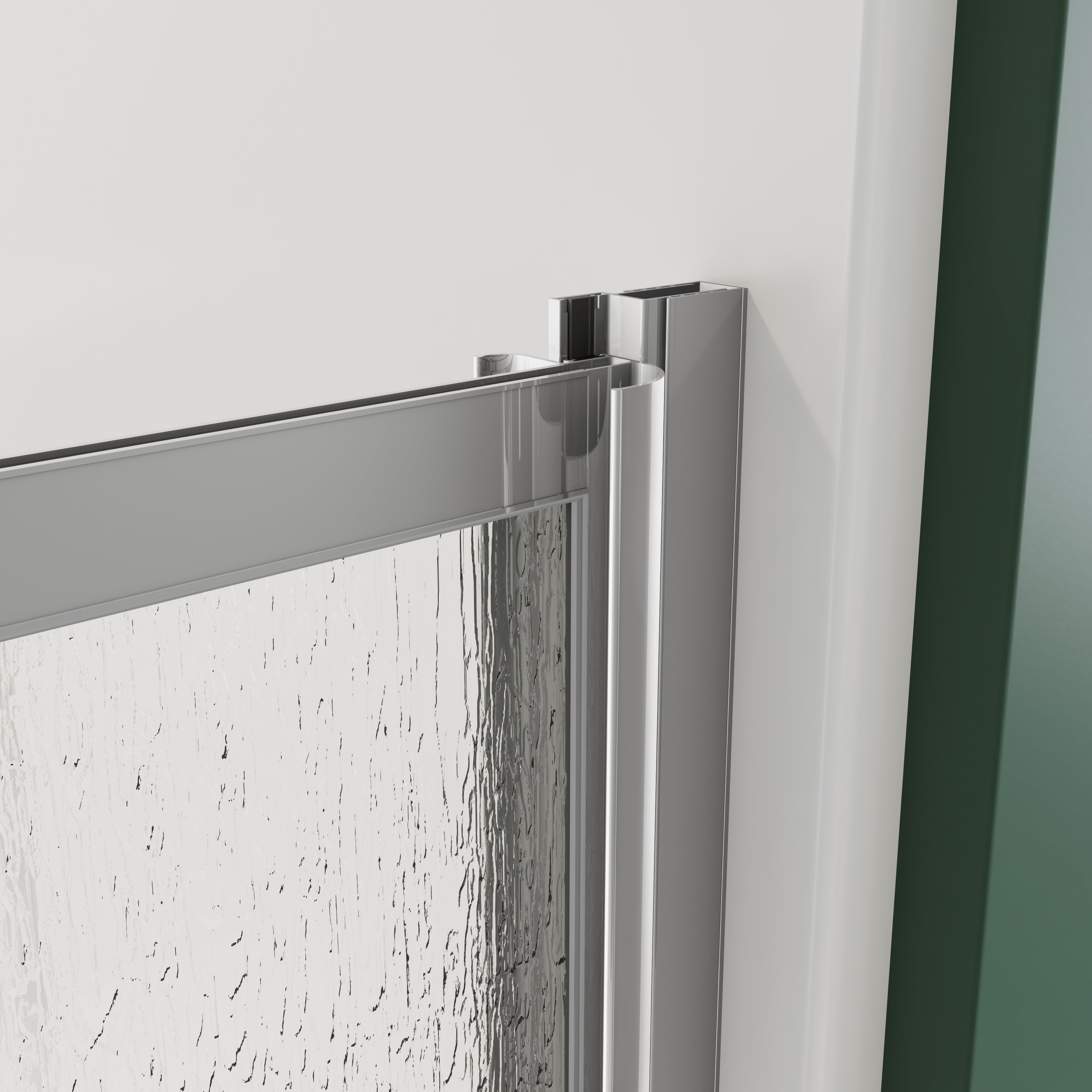 Maax Polar Pivot 31-32 ¾ x 64 ½ in. Pivot Shower Door for Alcove Installation with Raindrop glass in Chrome