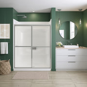 Maax Polar 54-59 ½ x 68 in. Bypass Shower Door for Alcove Installation with Raindrop glass in Chrome
