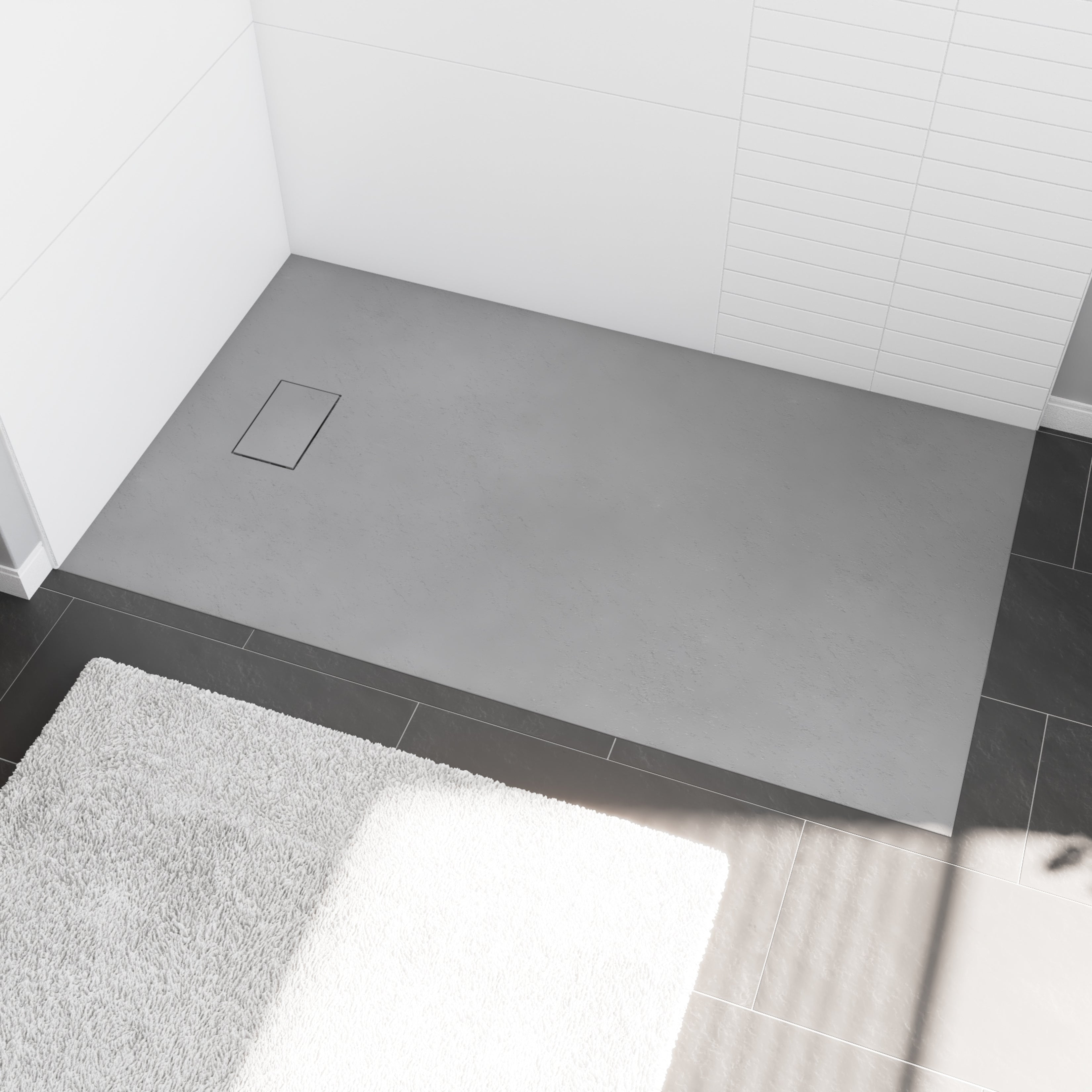 Maax Stonea 6036 Solid Surface Universal Shower Base with End Drain