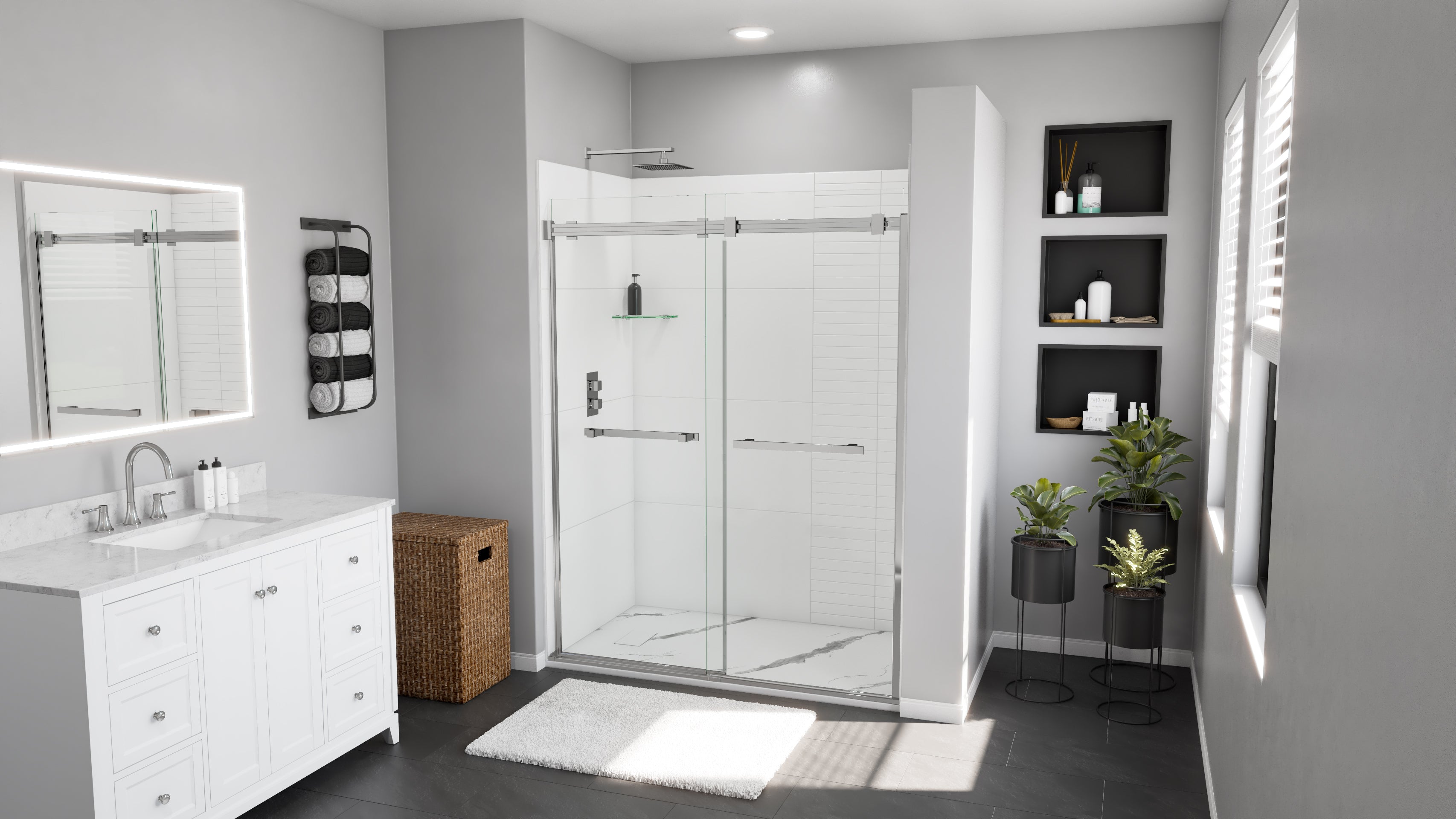 Maax Stonea 6032 Solid Surface Universal Shower Base