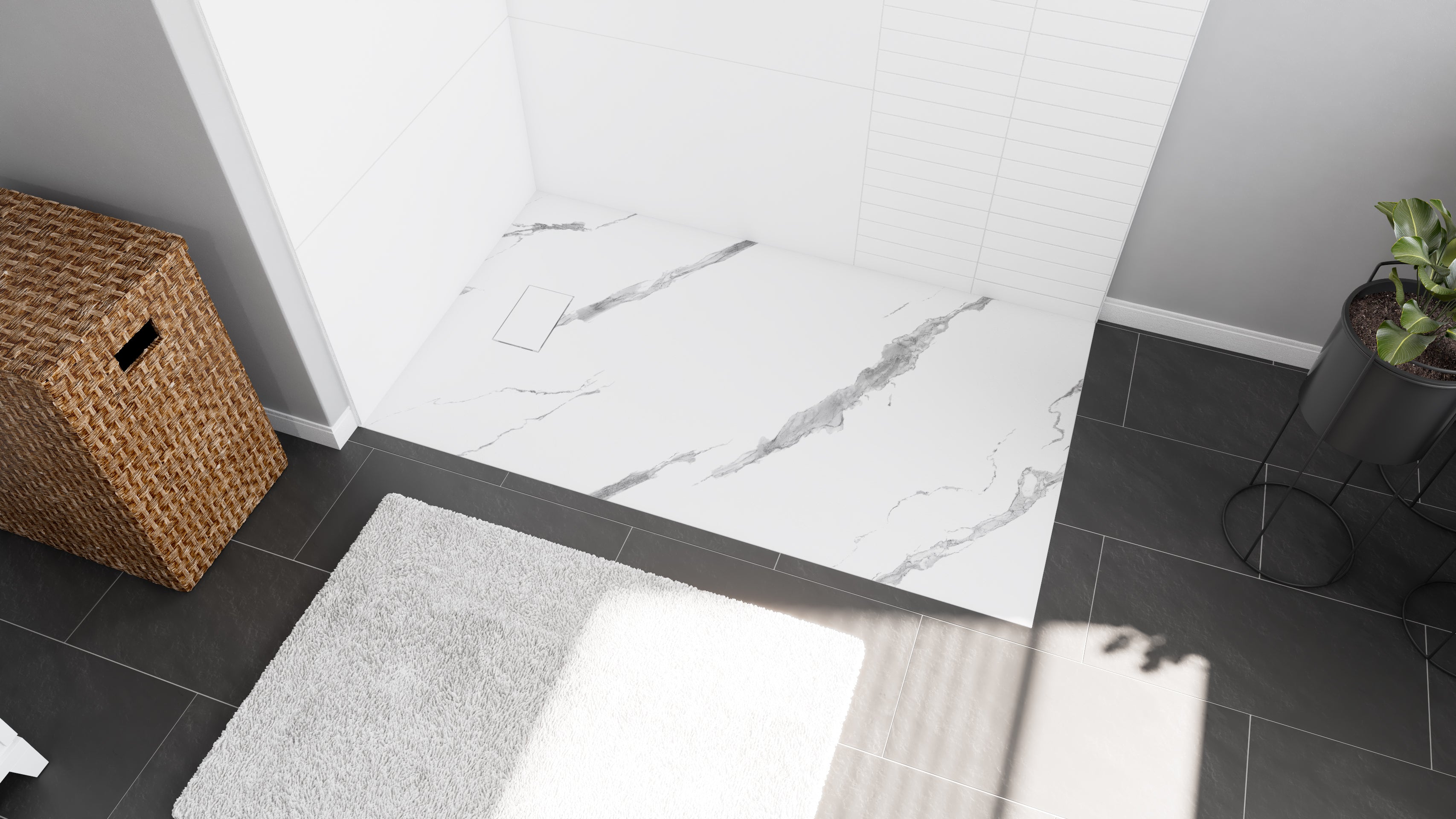 Maax Stonea 6032 Solid Surface Universal Shower Base