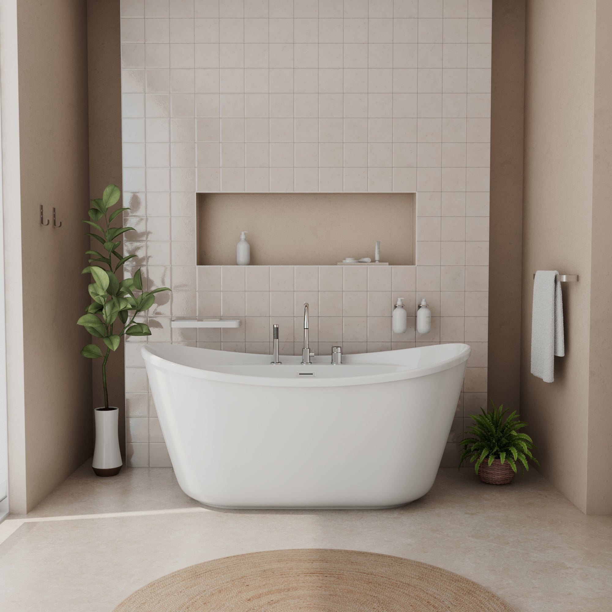 Maax Keros Deckmounted Tub Faucet with Handshower