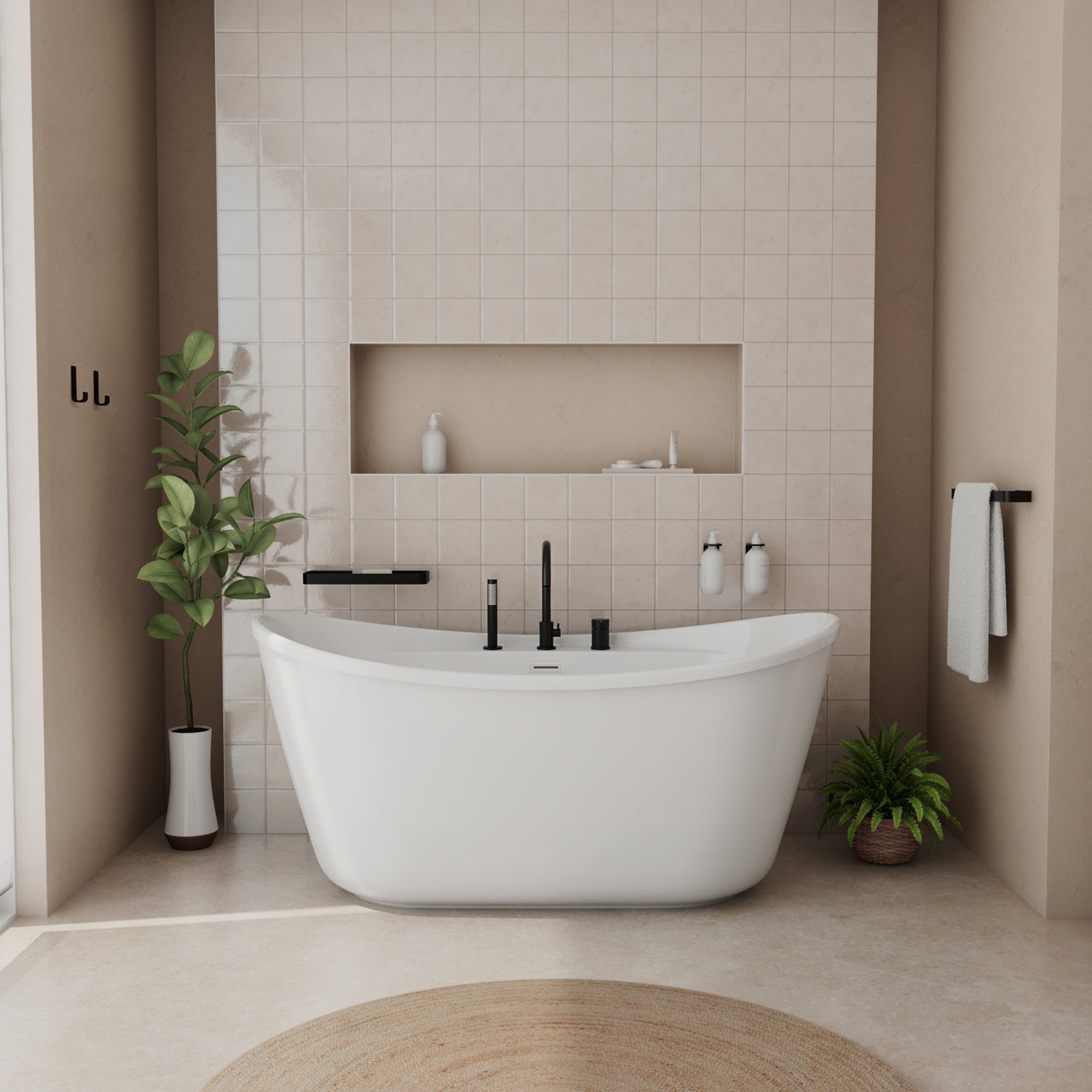 Maax Keros Deckmounted Tub Faucet with Handshower