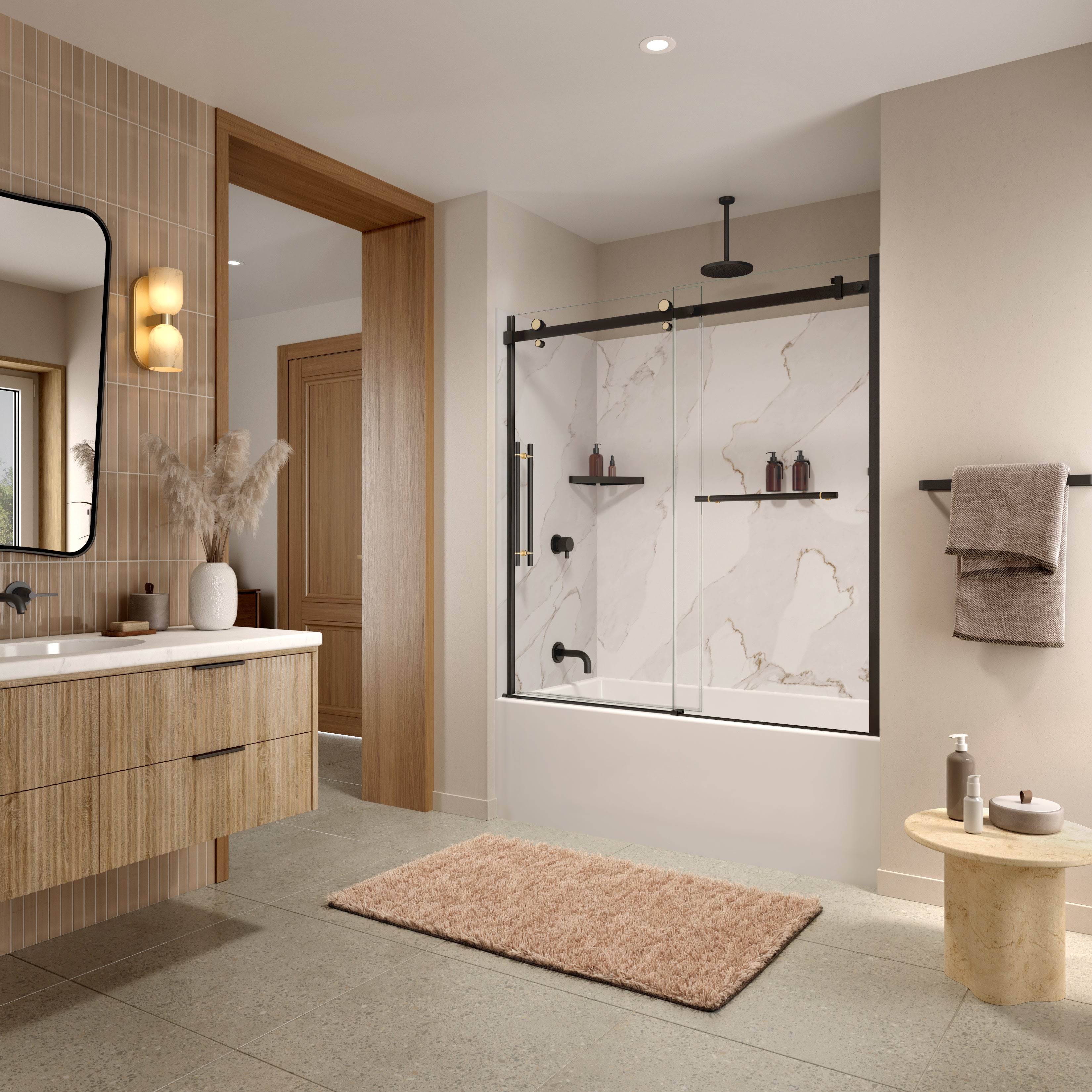 Maax Utile 6032 Composite Direct-to-Stud Three-Piece Tub Wall Kit