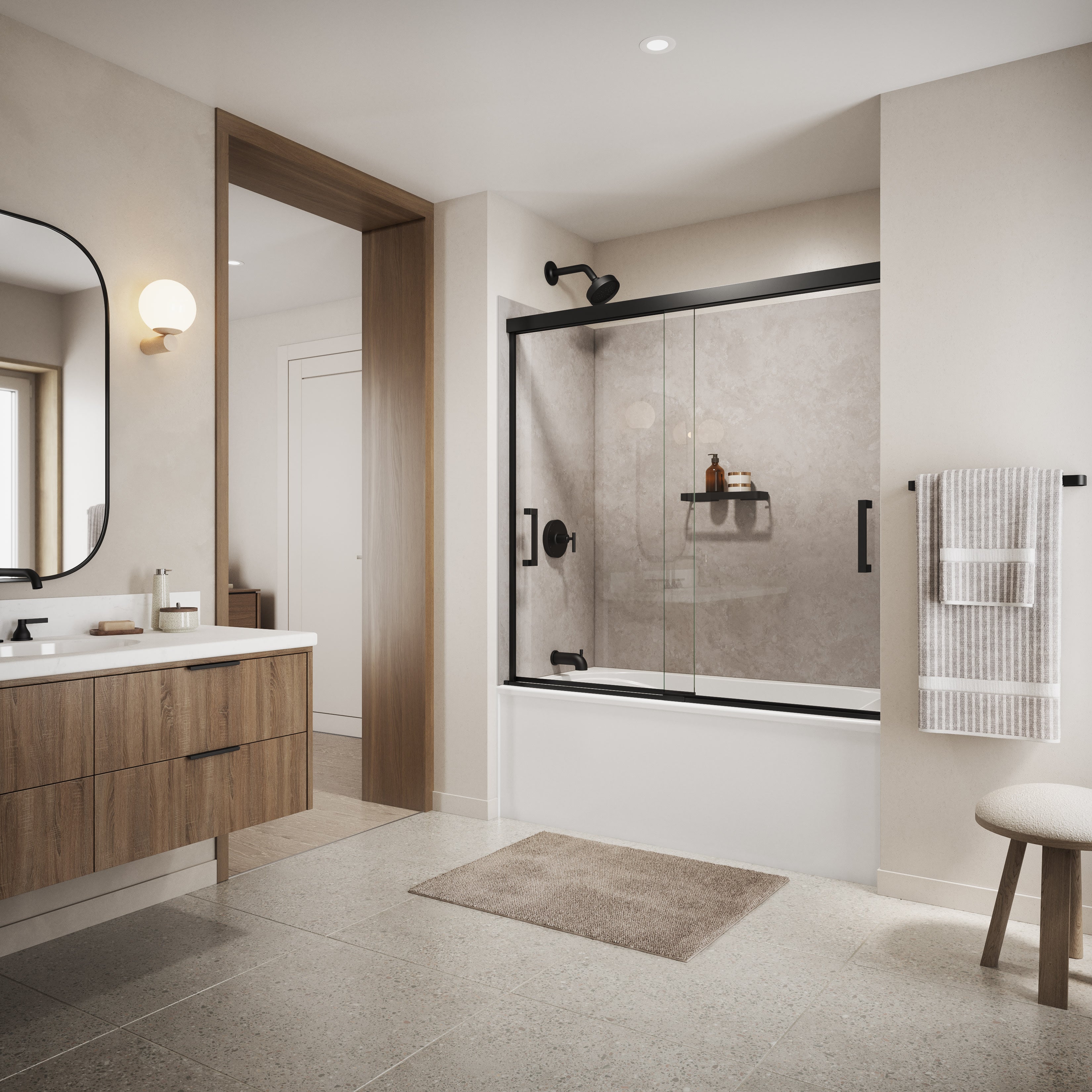 Maax Utile 6030 Composite Direct-to-Stud Three-Piece Tub Wall Kit