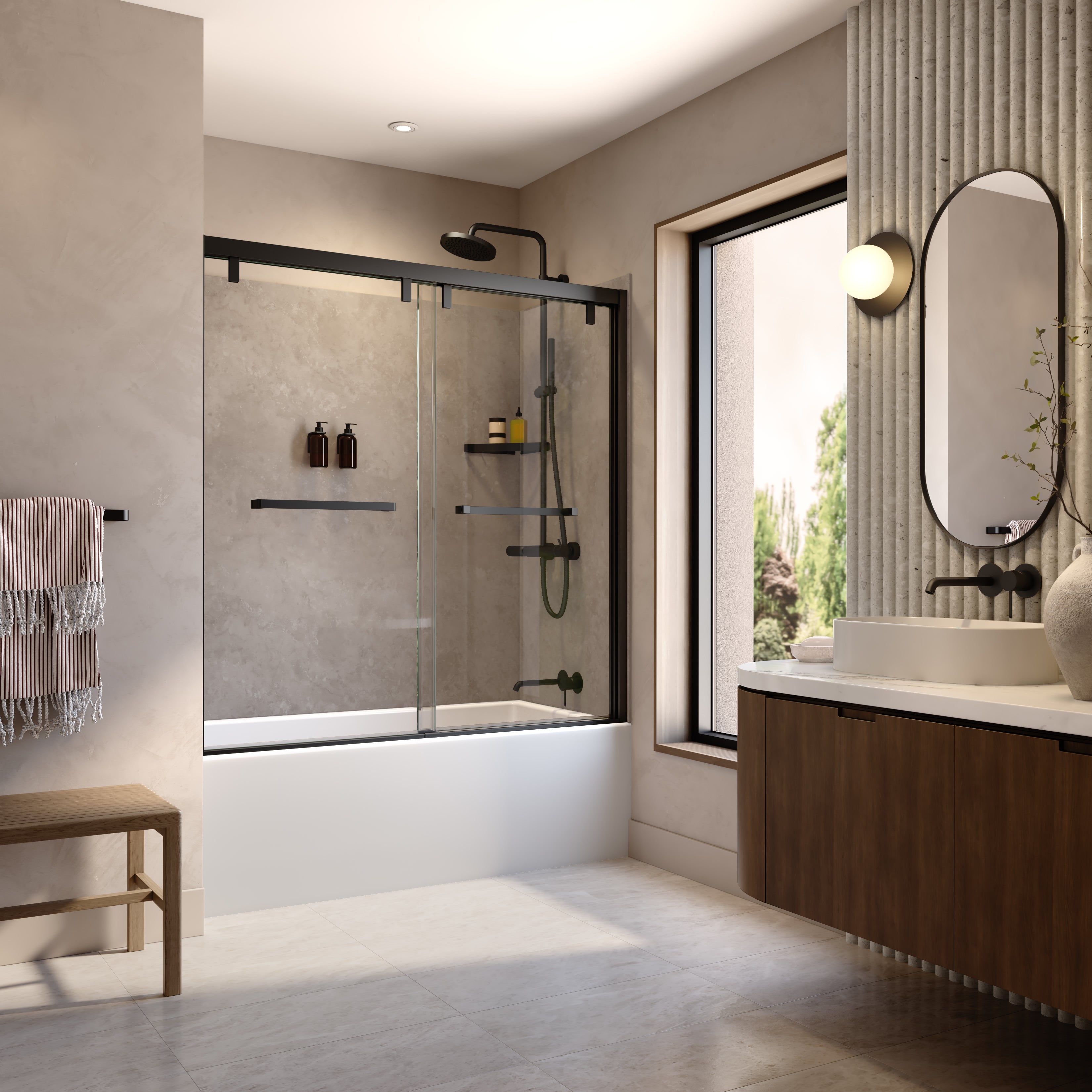 Maax Utile 6030 Composite Direct-to-Stud Three-Piece Tub Wall Kit