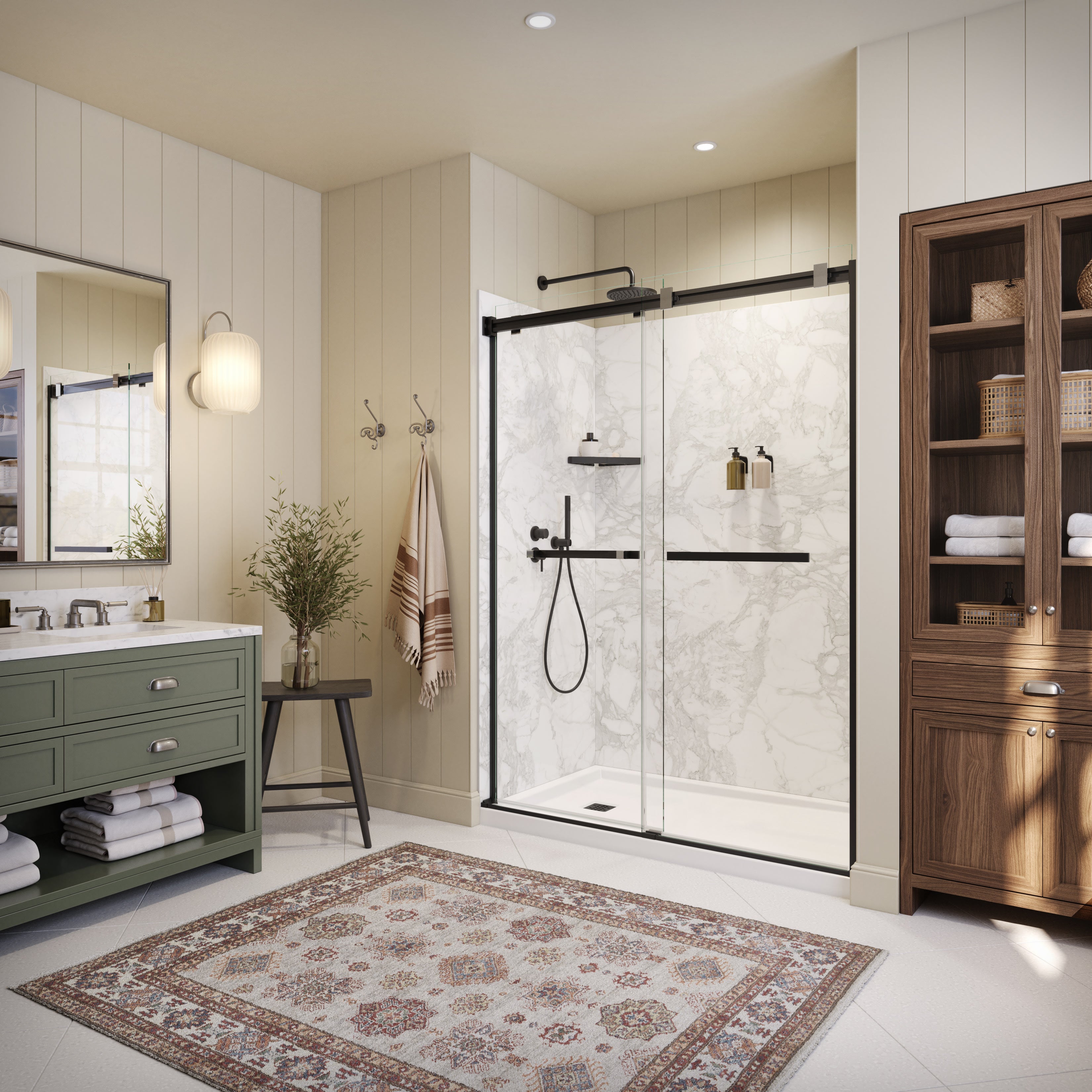 Maax Utile 6036 Composite Direct-to-Stud Three-Piece Alcove Shower Wall Kit