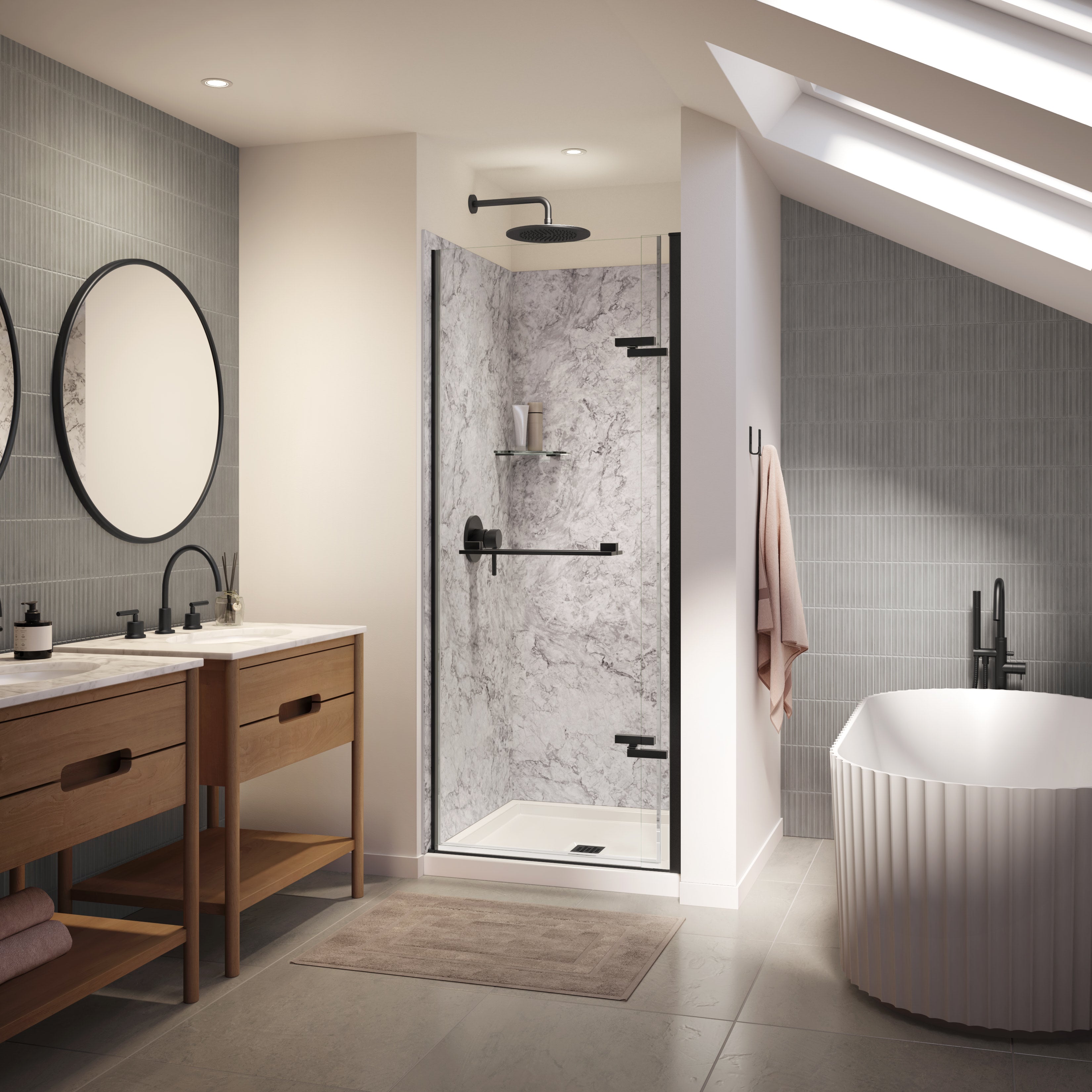 Maax Utile 36 in. Composite Direct-to-Stud Back Wall