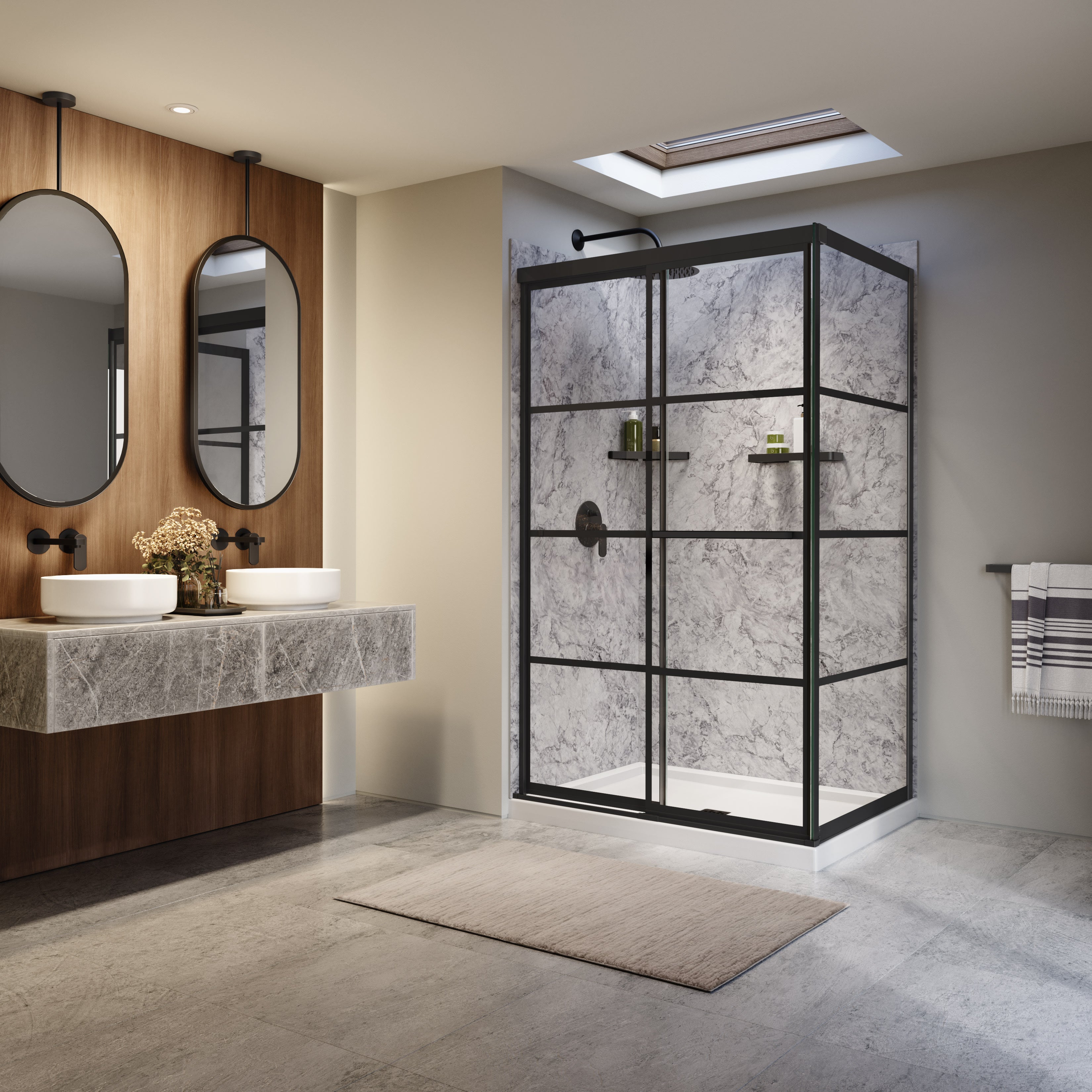 Maax Utile 48 in. Composite Direct-to-Stud Back Wall