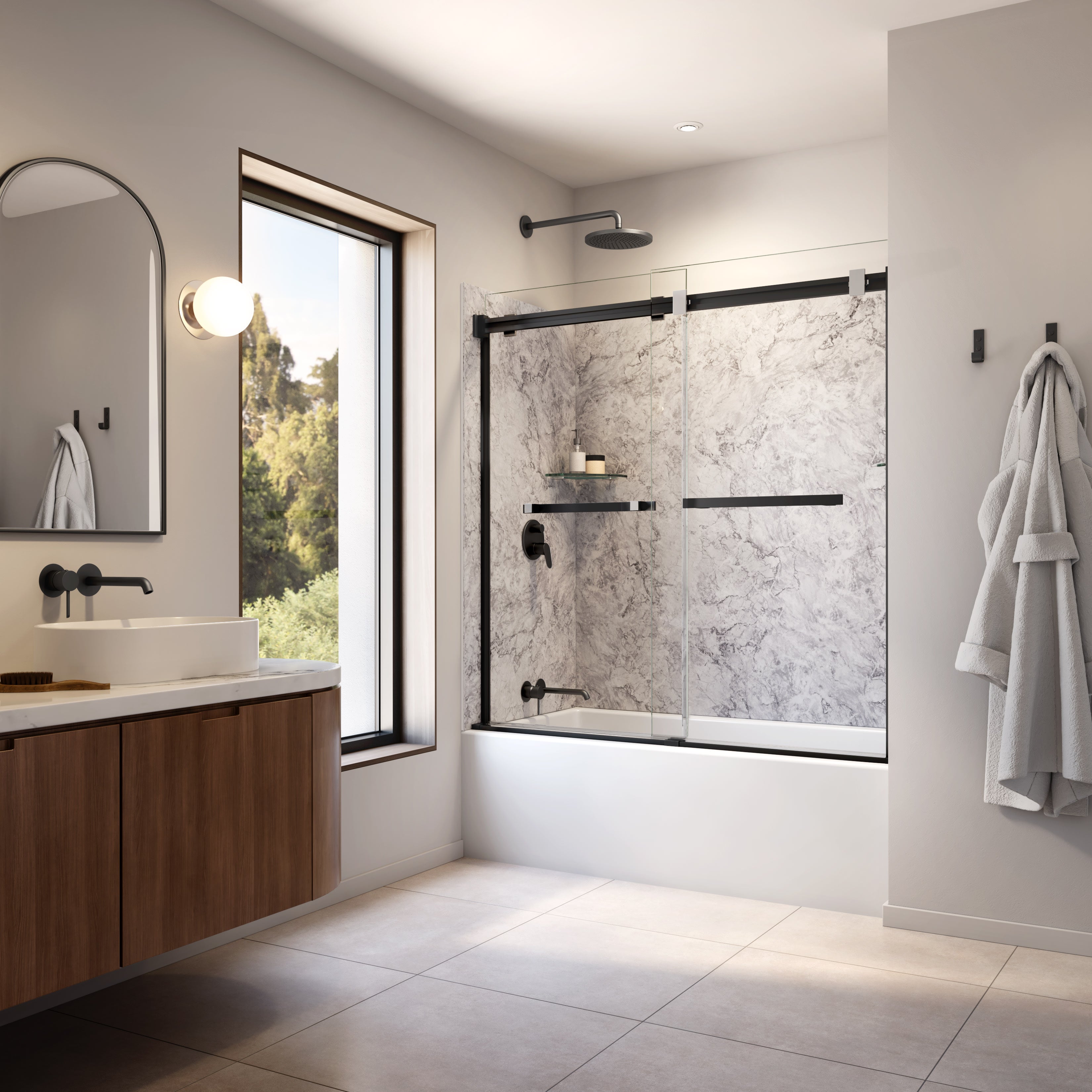 Maax Utile 6032 Composite Direct-to-Stud Three-Piece Tub Wall Kit