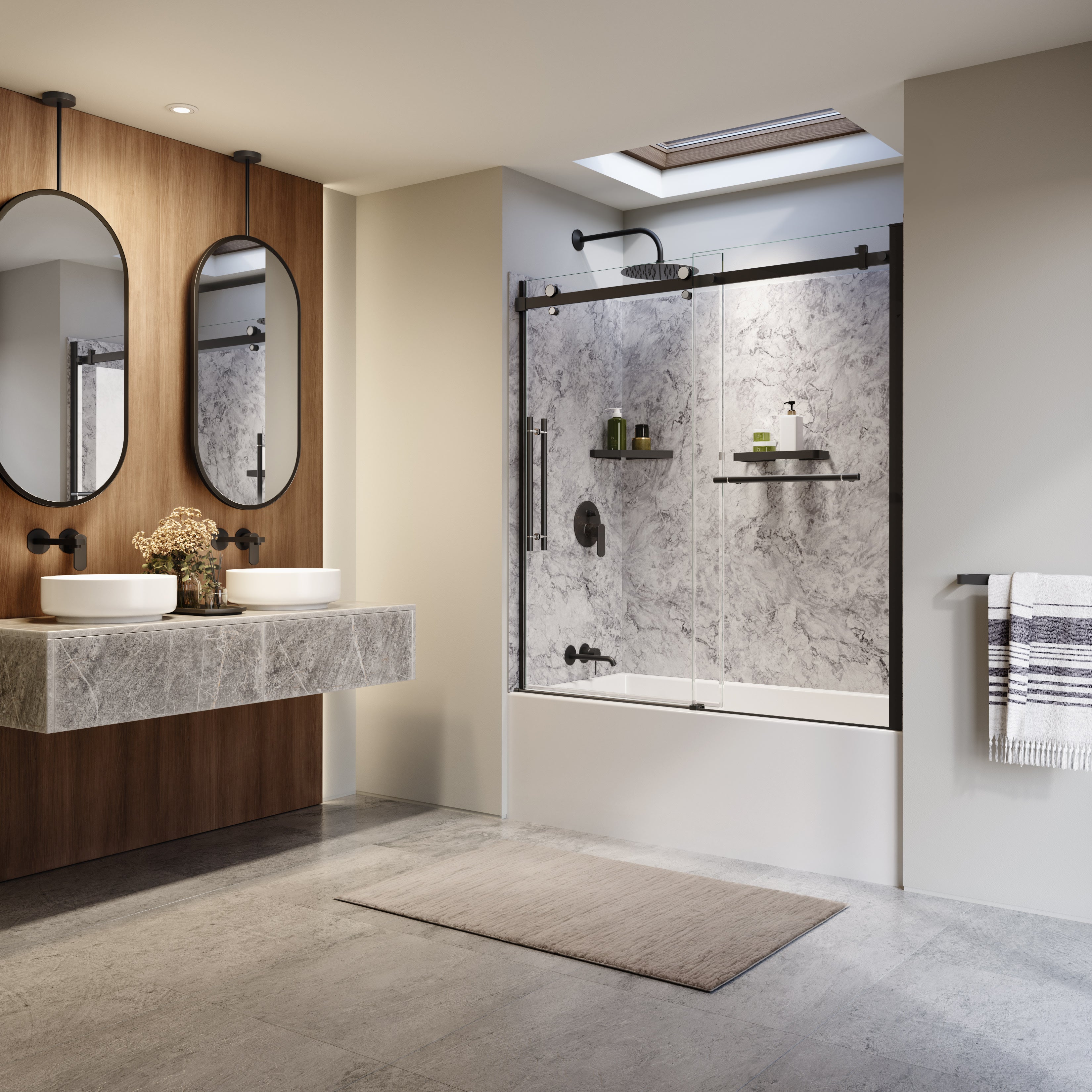 Maax Utile 6032 Composite Direct-to-Stud Three-Piece Tub Wall Kit
