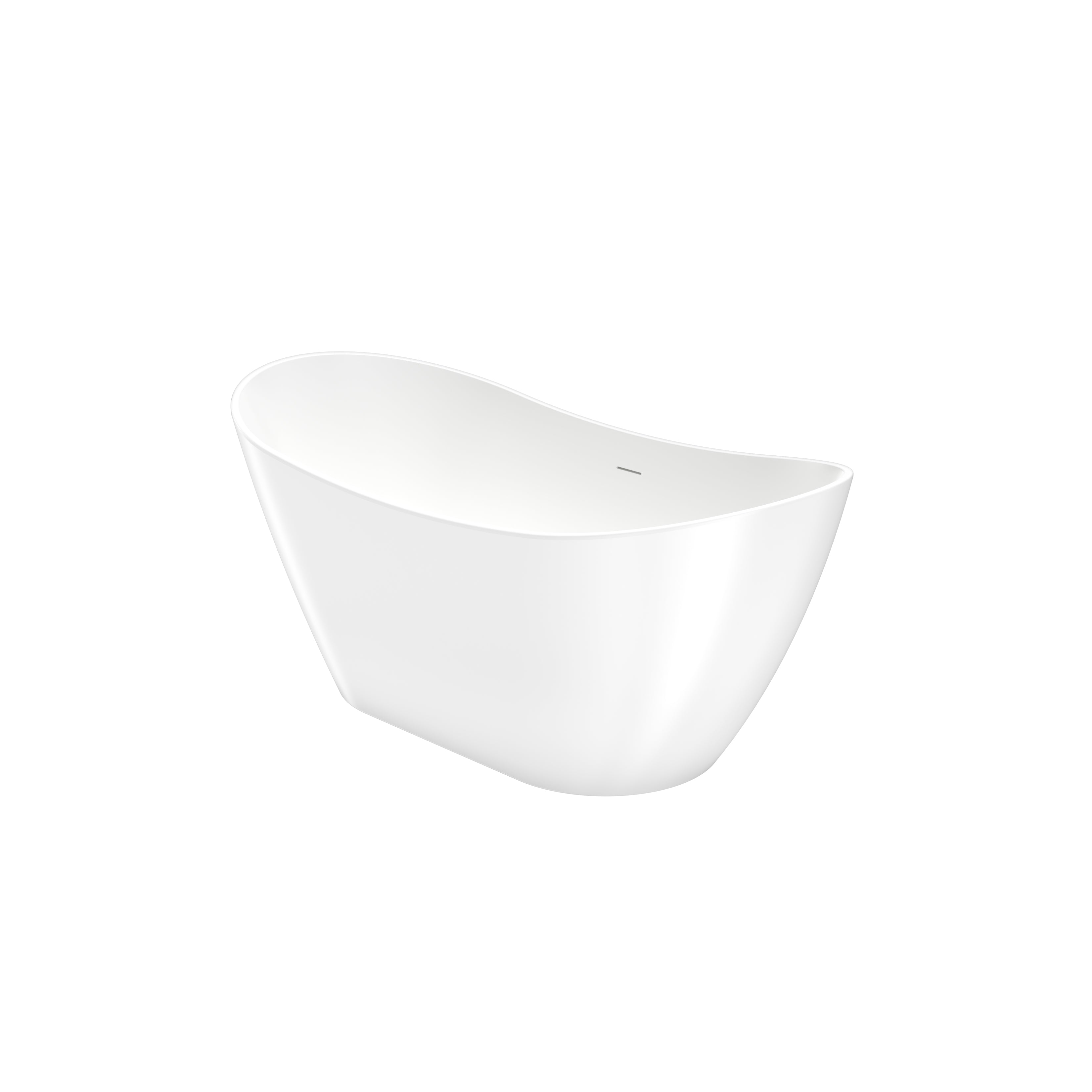 Maax Mirella 60 x 29 Acrylic Freestanding Center Drain Bathtub with White Skirt