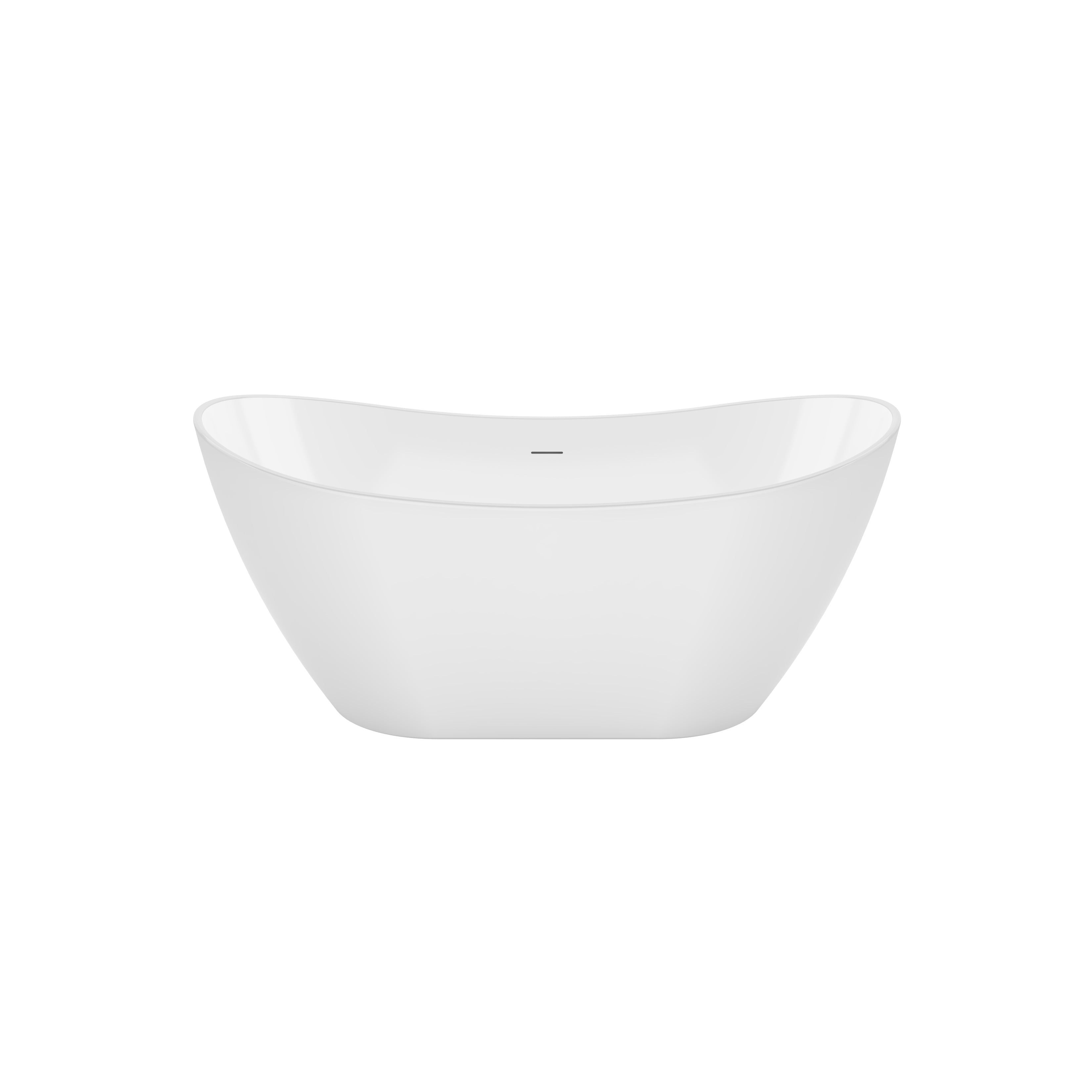 Maax Mirella 60 x 29 Acrylic Freestanding Center Drain Bathtub with White Skirt