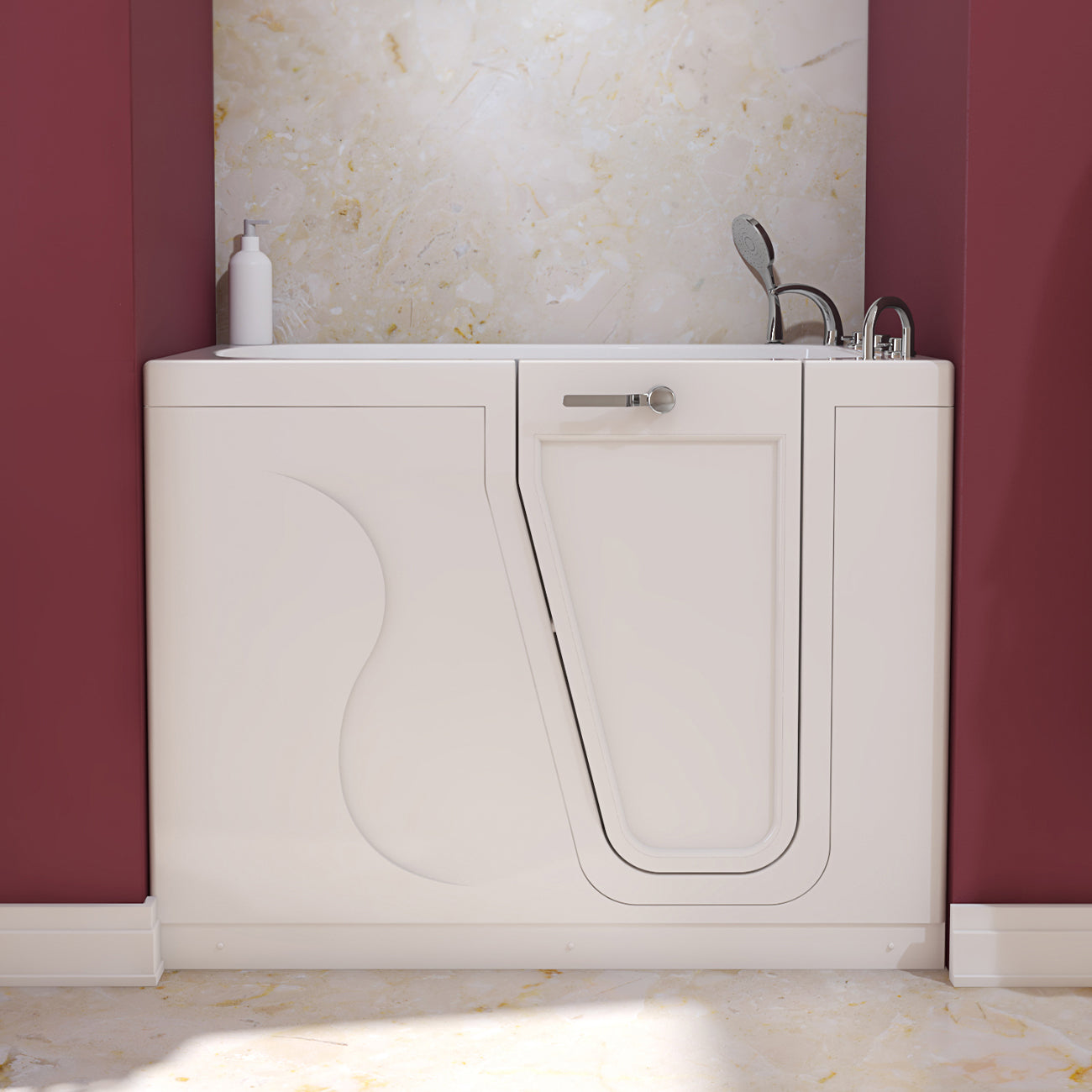 MAIDSTONE 52 Inch Kennedy Acrylic Walk-In Tub