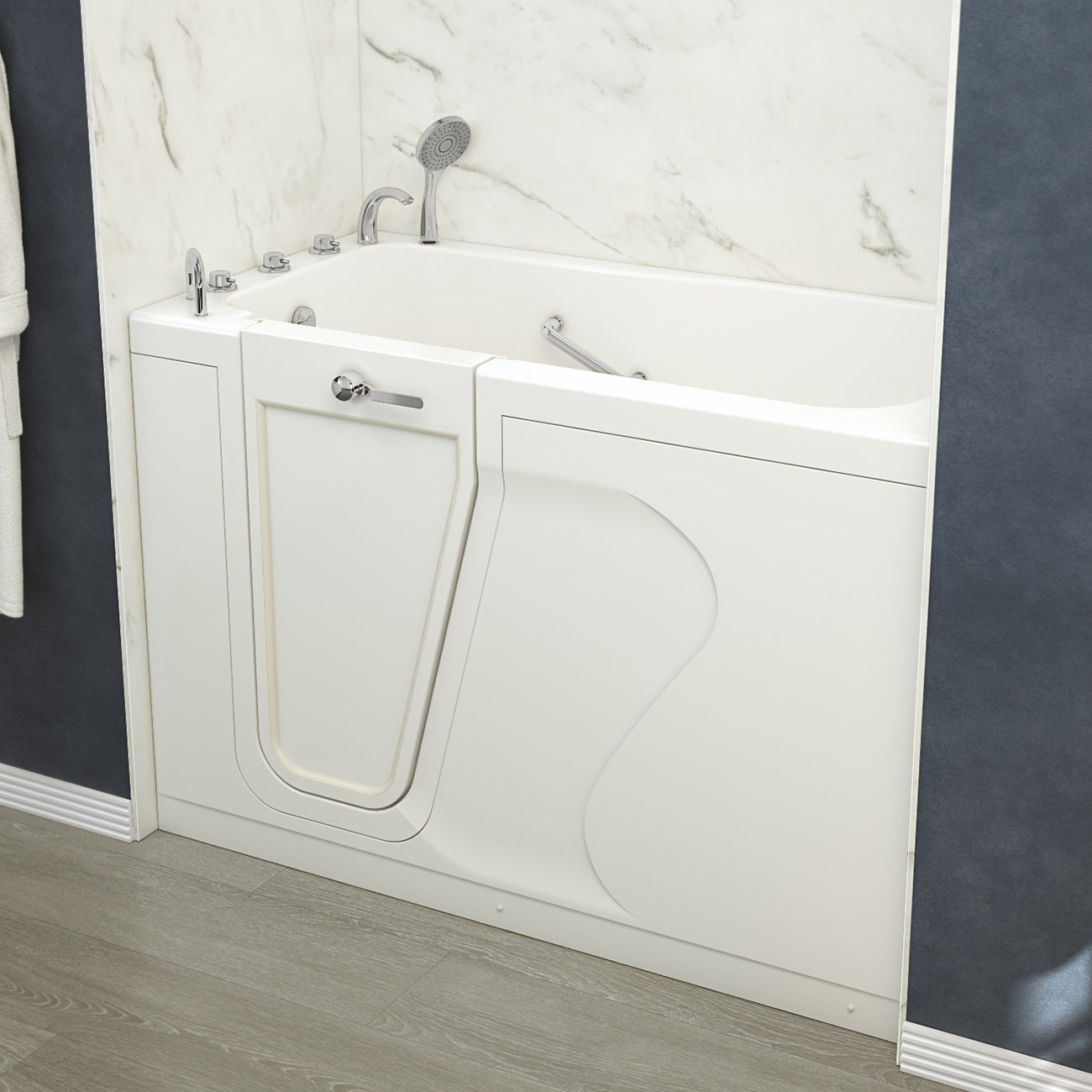 MAIDSTONE 59 Inch Kennedy Acrylic Walk-In Tub