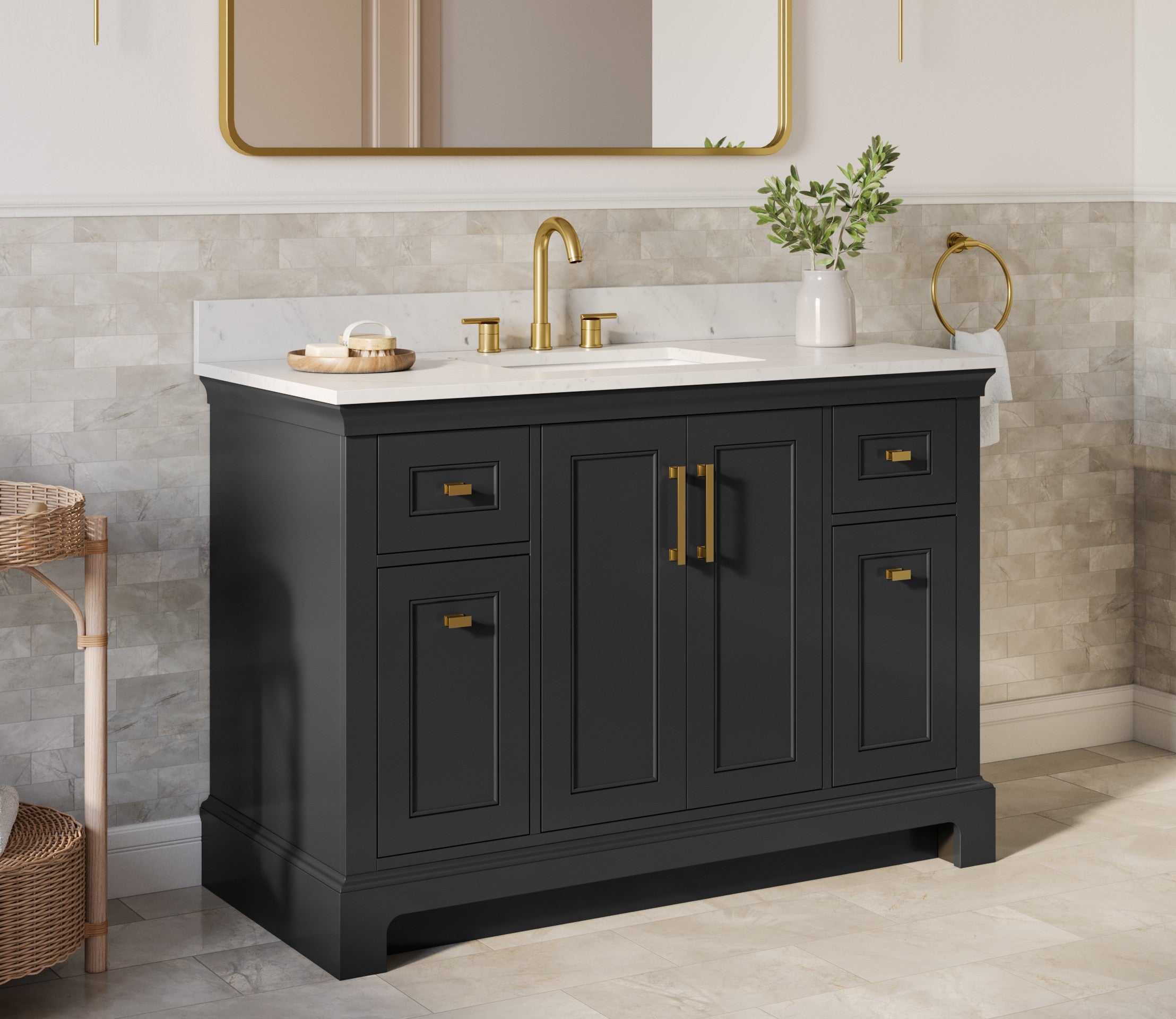 MAIDSTONE Bronson 48 Inch Vanity Base