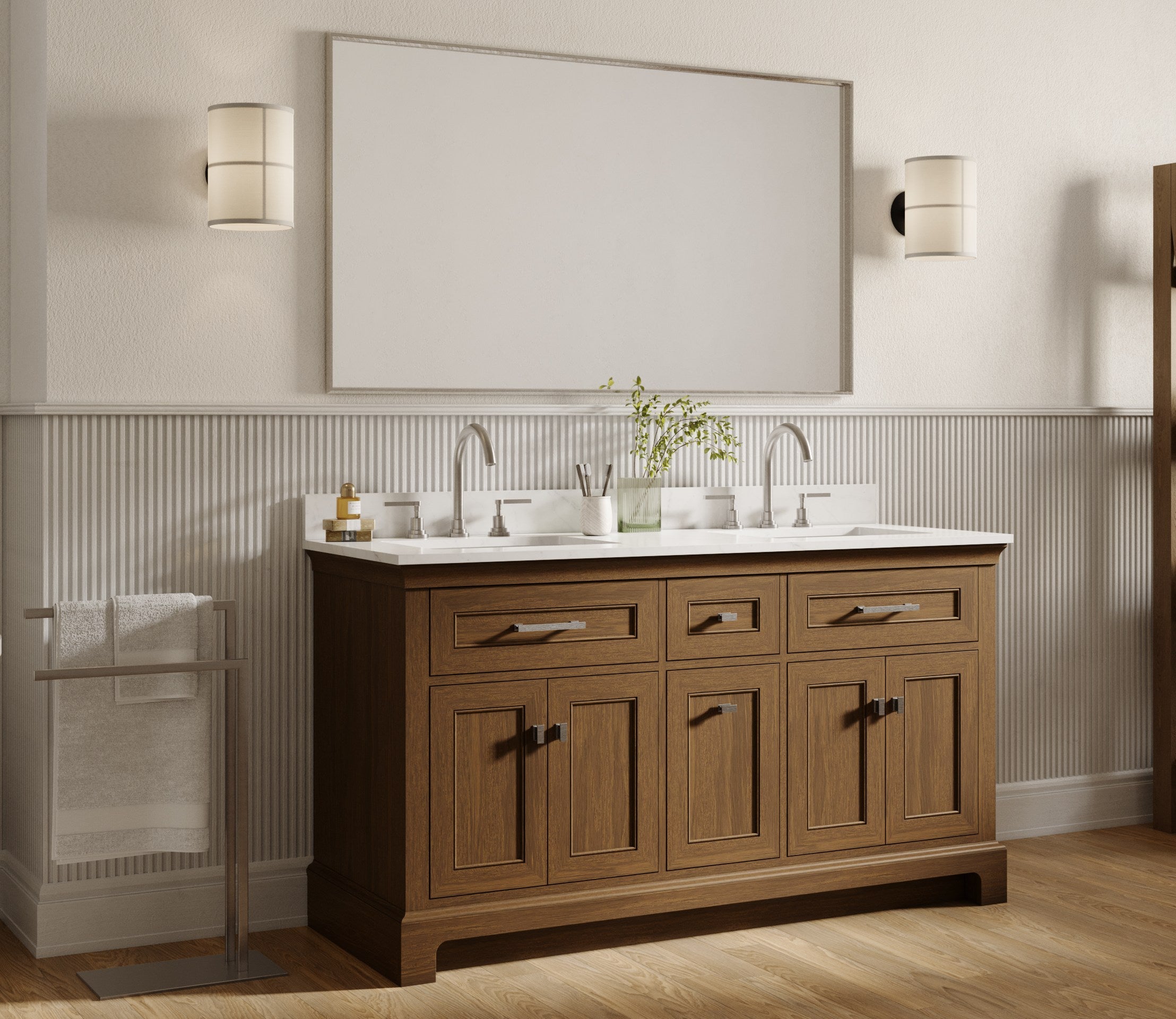 MAIDSTONE Bronson 60 Inch Vanity Base
