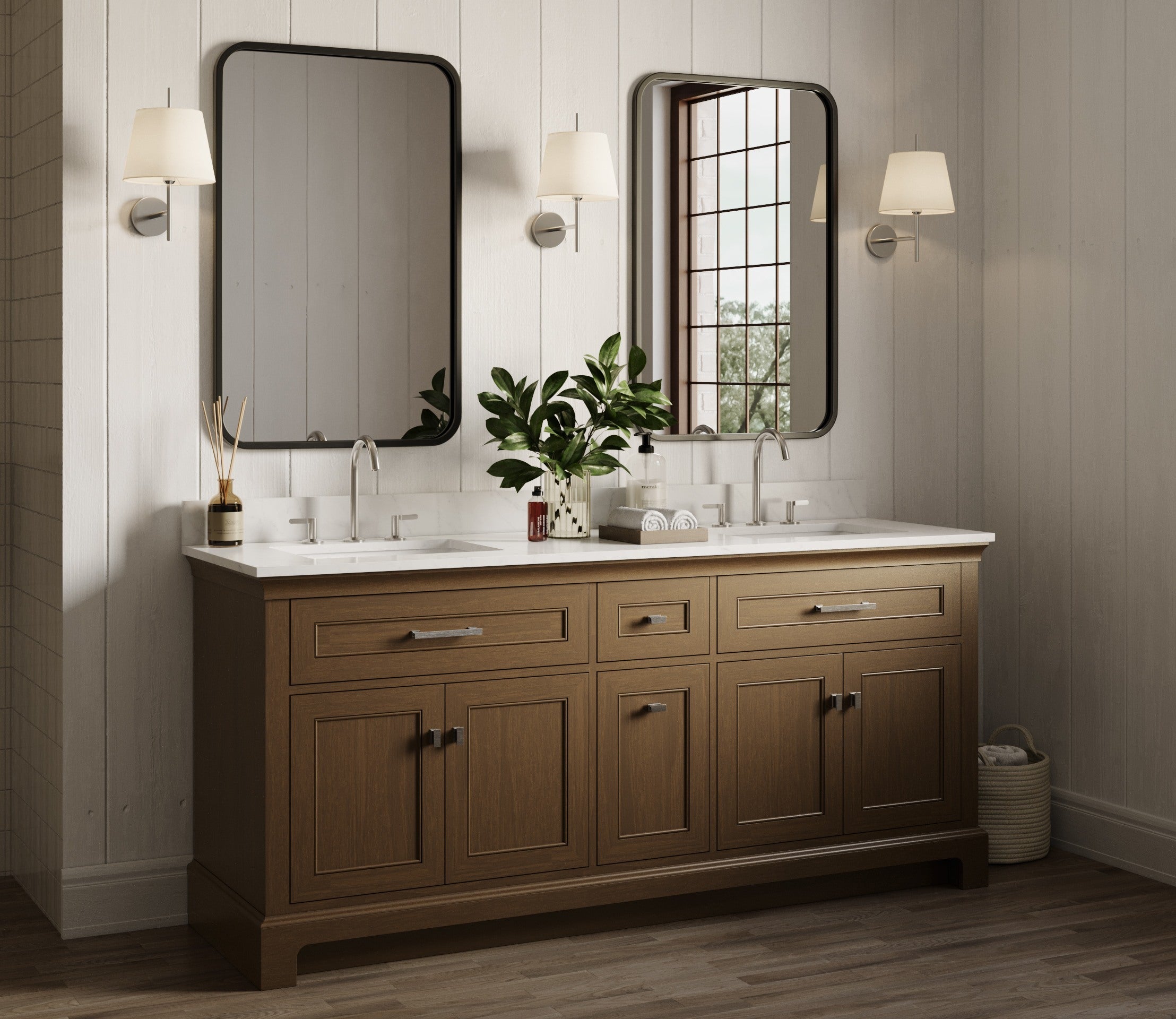 MAIDSTONE Bronson 72 Inch Vanity Base