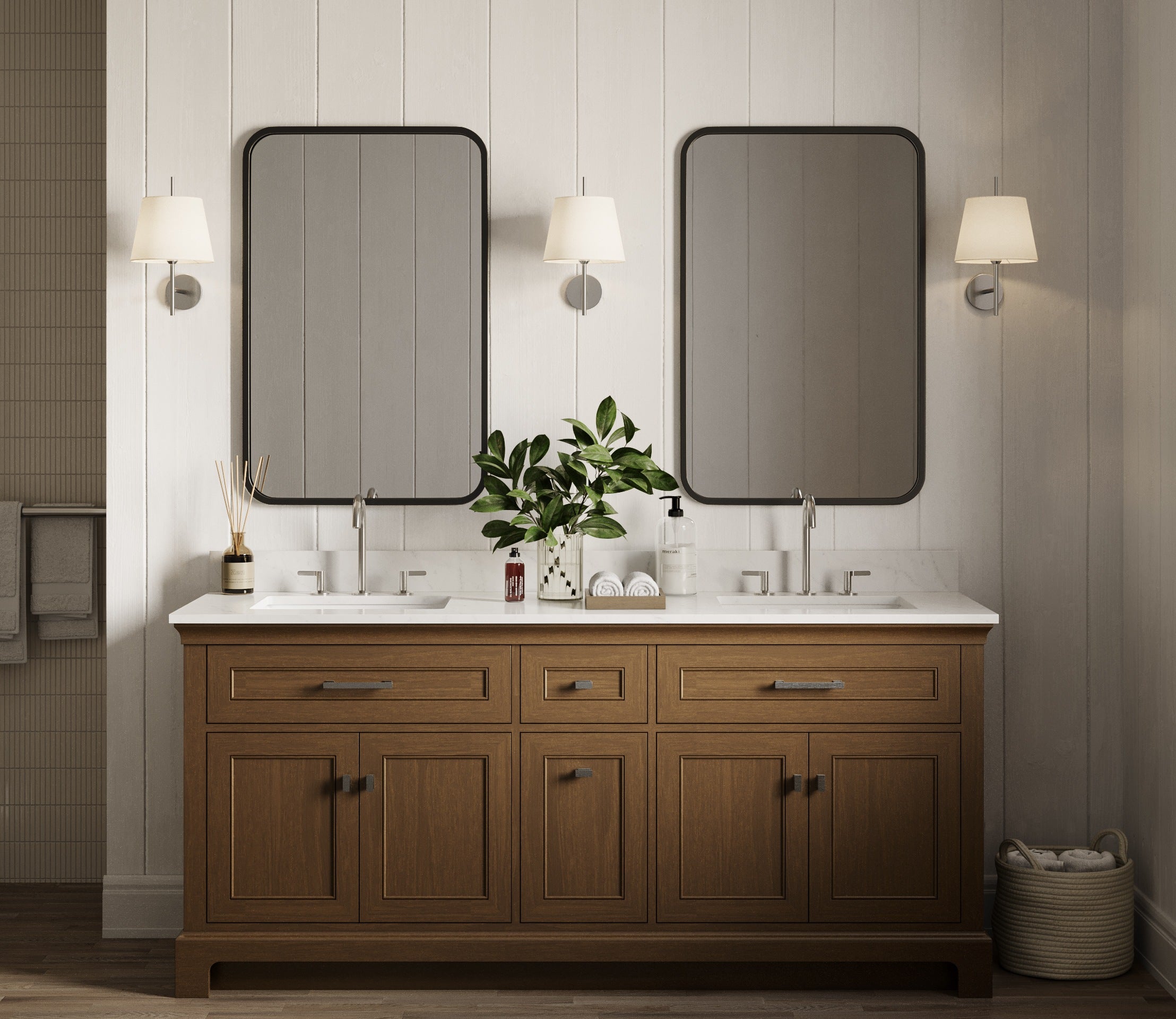 MAIDSTONE Bronson 72 Inch Vanity Base