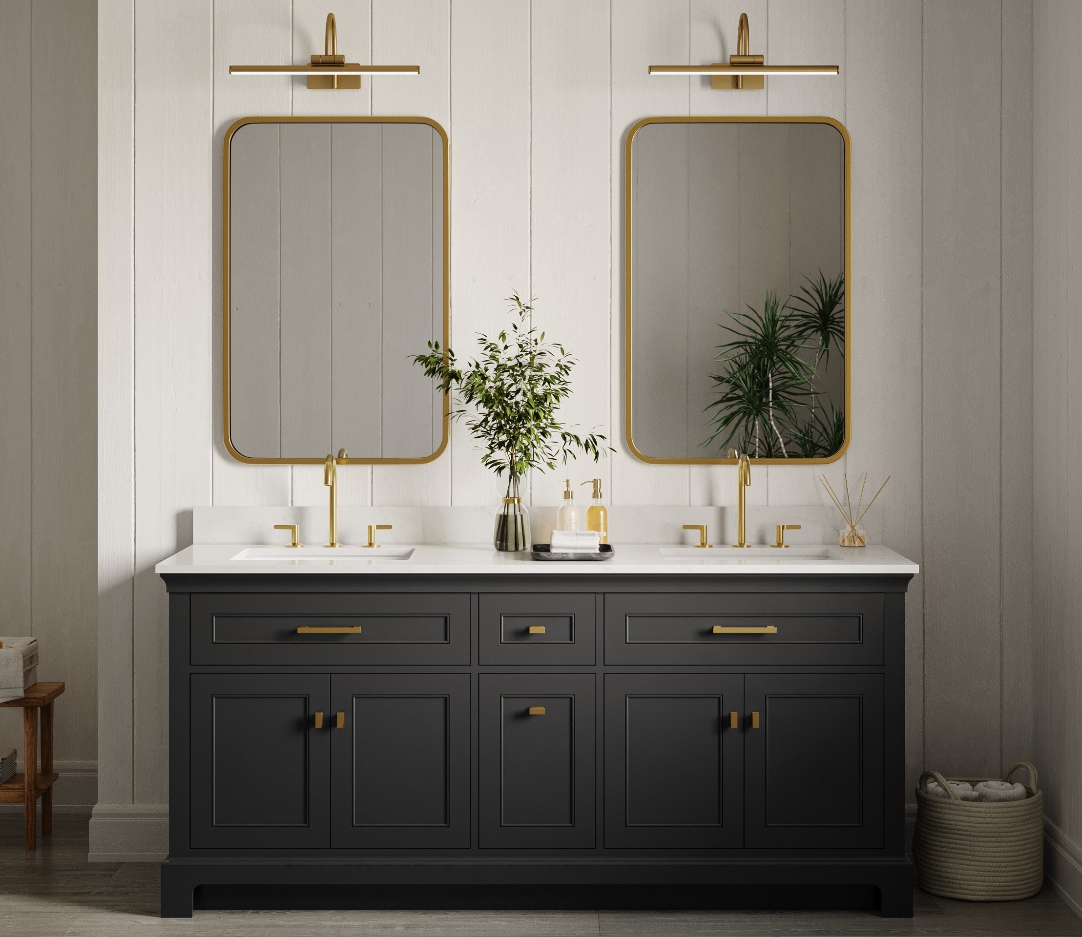 MAIDSTONE Bronson 72 Inch Vanity Base