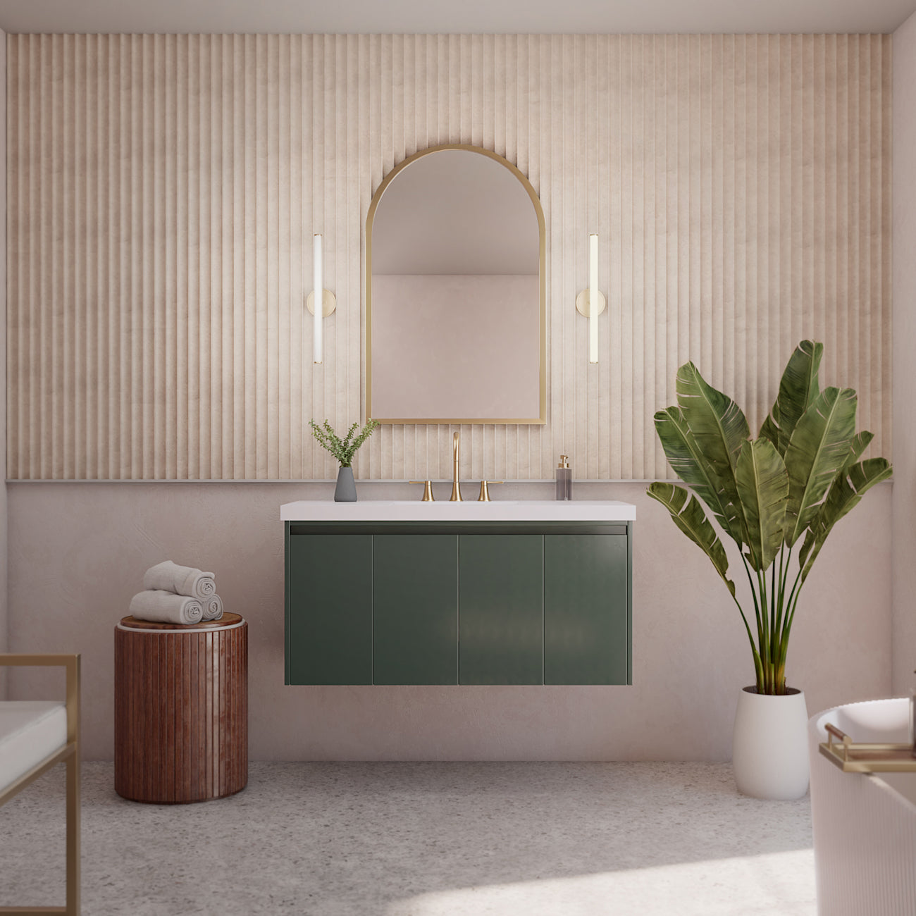 MAIDSTONE Dravon 48 Inch Floating Vanity