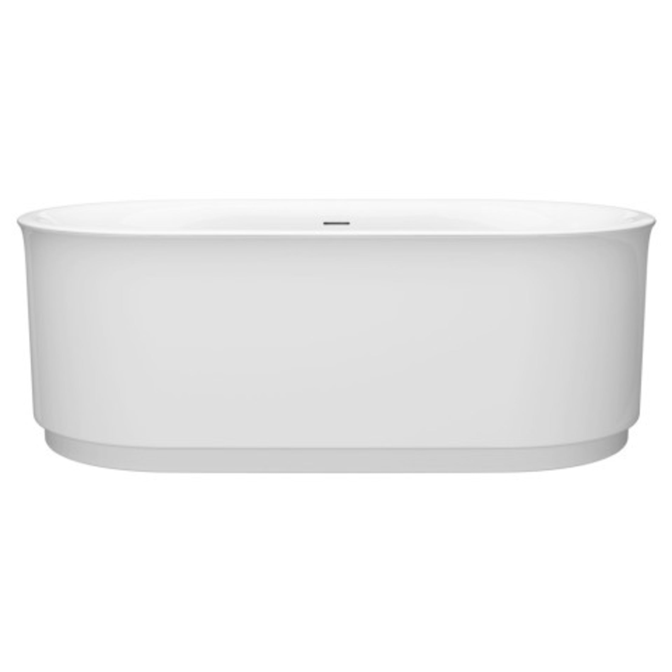 MAIDSTONE Elson 68 x 34-Inch Freestanding Bathtub Center Drain With Integrated Overflow