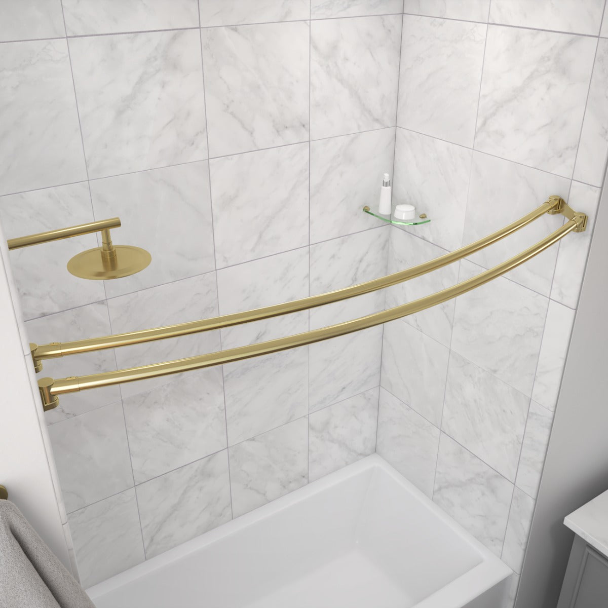 MAIDSTONE Dual Curved Shower Curtain Rod
