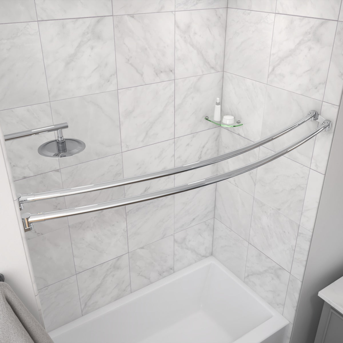 MAIDSTONE Dual Curved Shower Curtain Rod