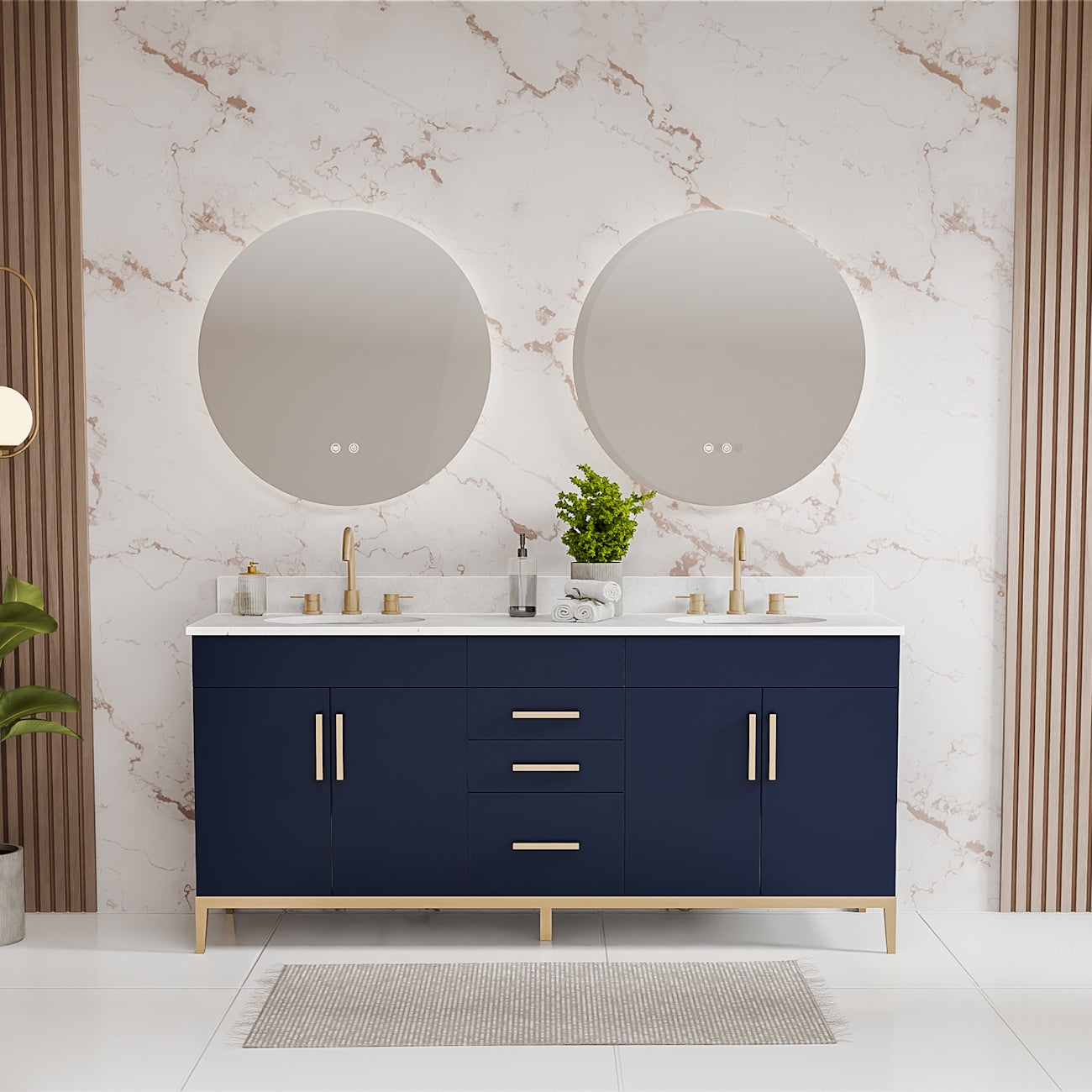 MAIDSTONE Troy 72 Inch Modern Vanity