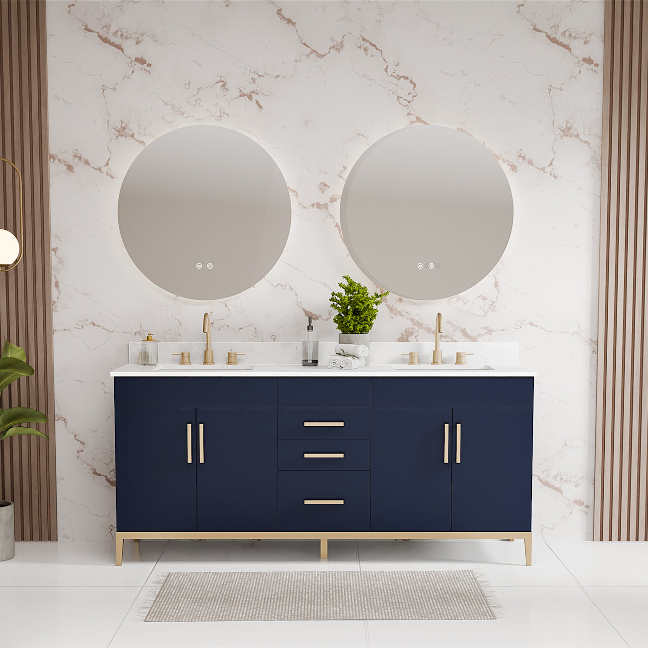 MAIDSTONE Troy 72 Inch Modern Vanity