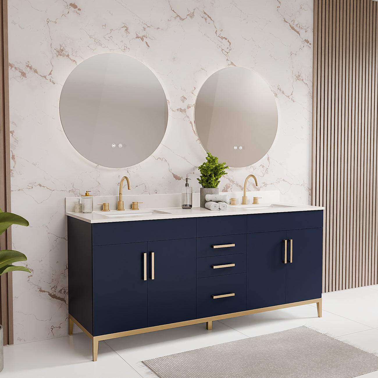 MAIDSTONE Troy 72 Inch Modern Vanity