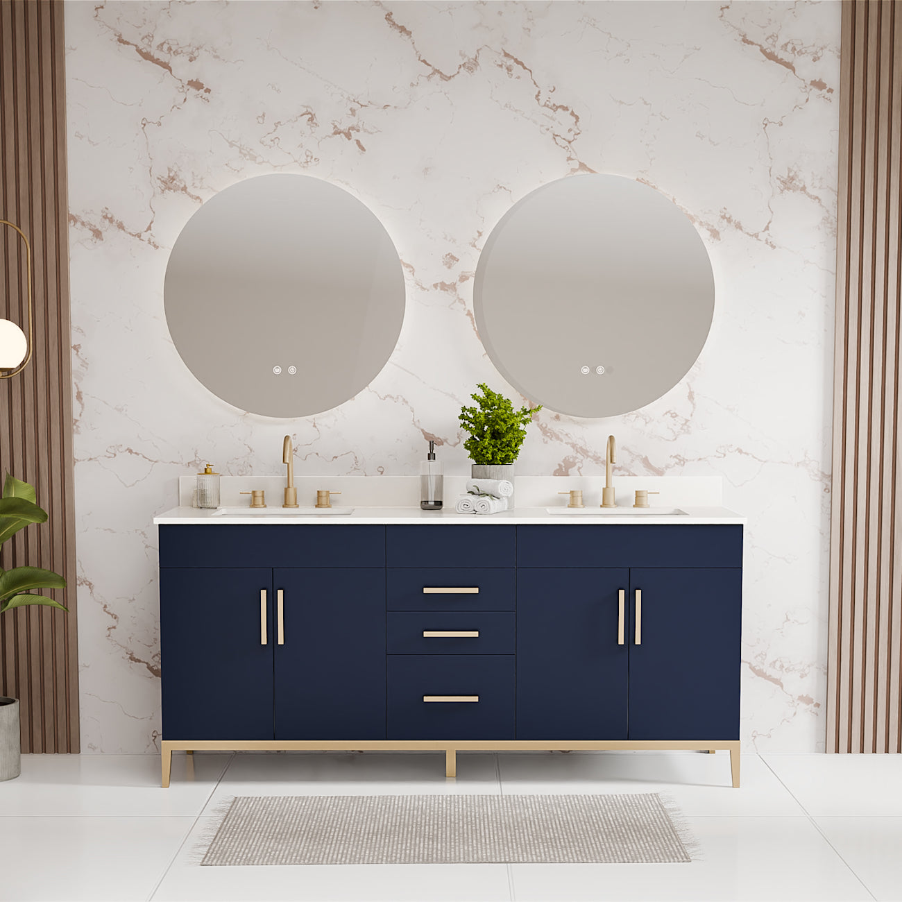 MAIDSTONE Troy 72 Inch Modern Vanity