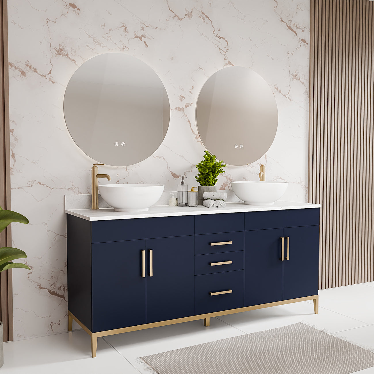 MAIDSTONE Troy 72 Inch Modern Vanity