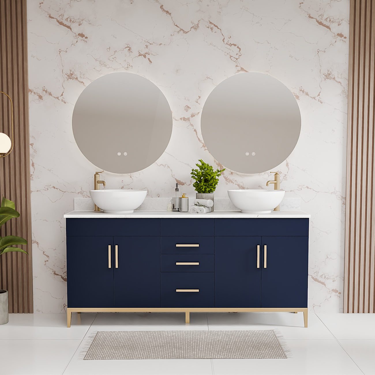 MAIDSTONE Troy 72 Inch Modern Vanity